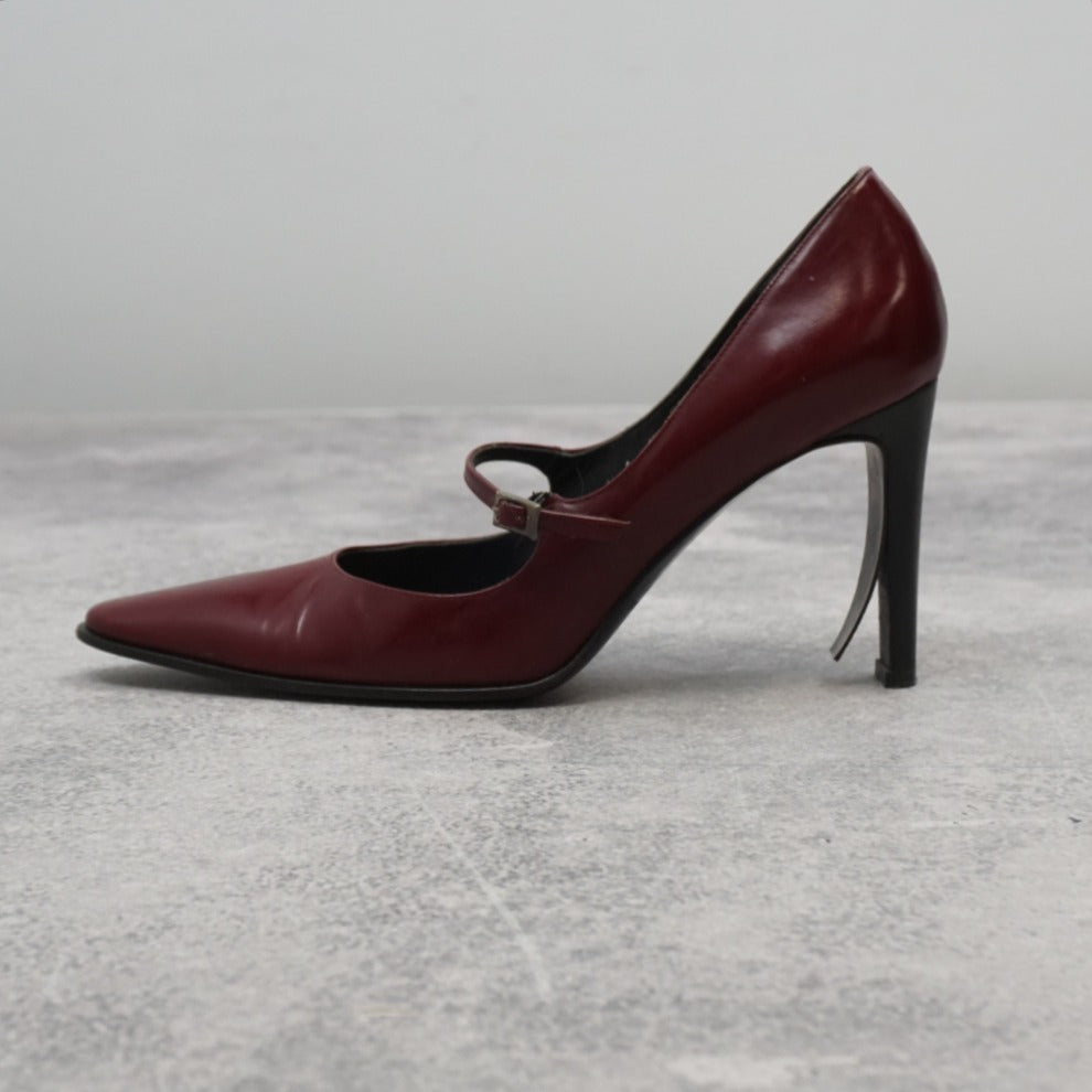 90s Emporio Armani Mary Jane Pointed Toe Heels