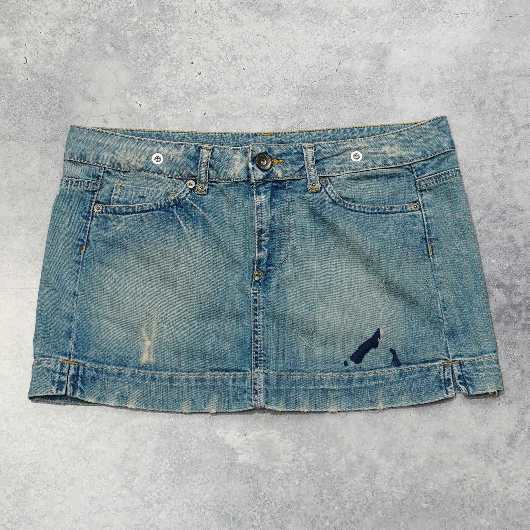 2000s Benetton Denim Mini Skirt