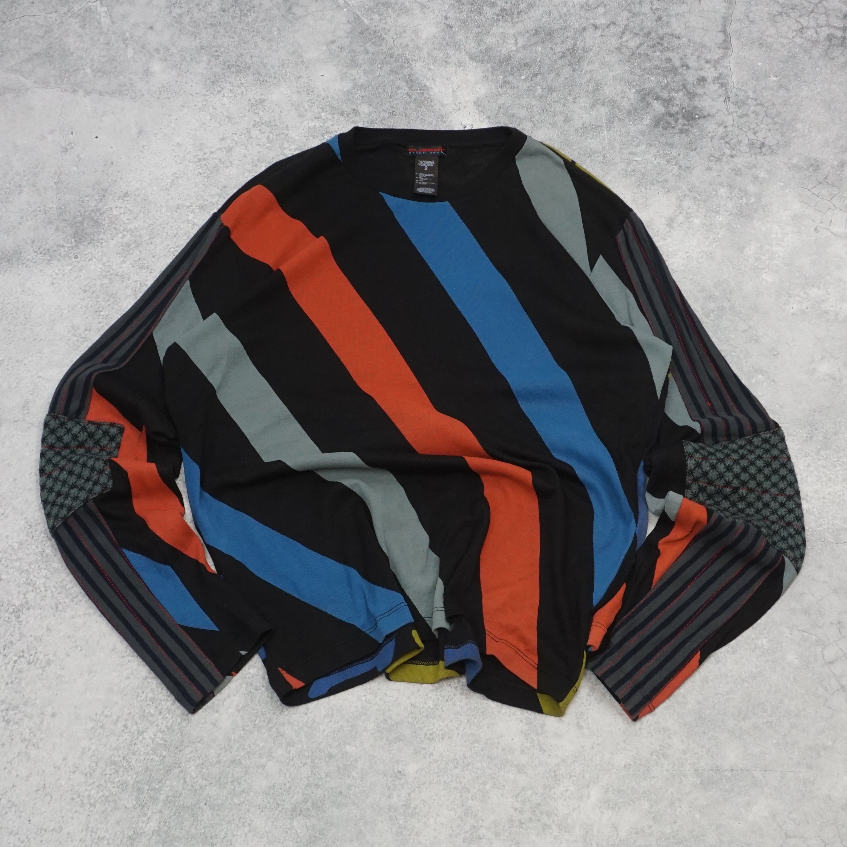 2000s Custo Colorful Graphic Stretch Top