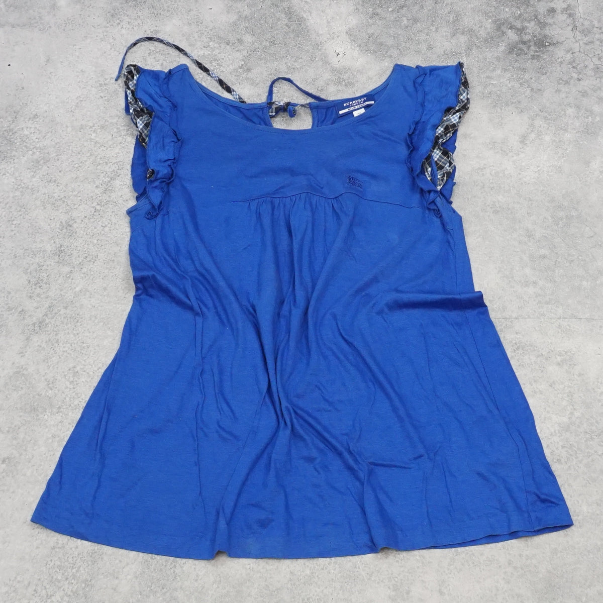 2000s Burberry London Flutter Sleeve Top
