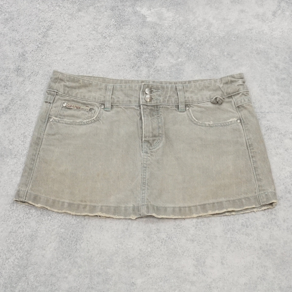 2000s Grab Denim Low Rise Mini Skirt