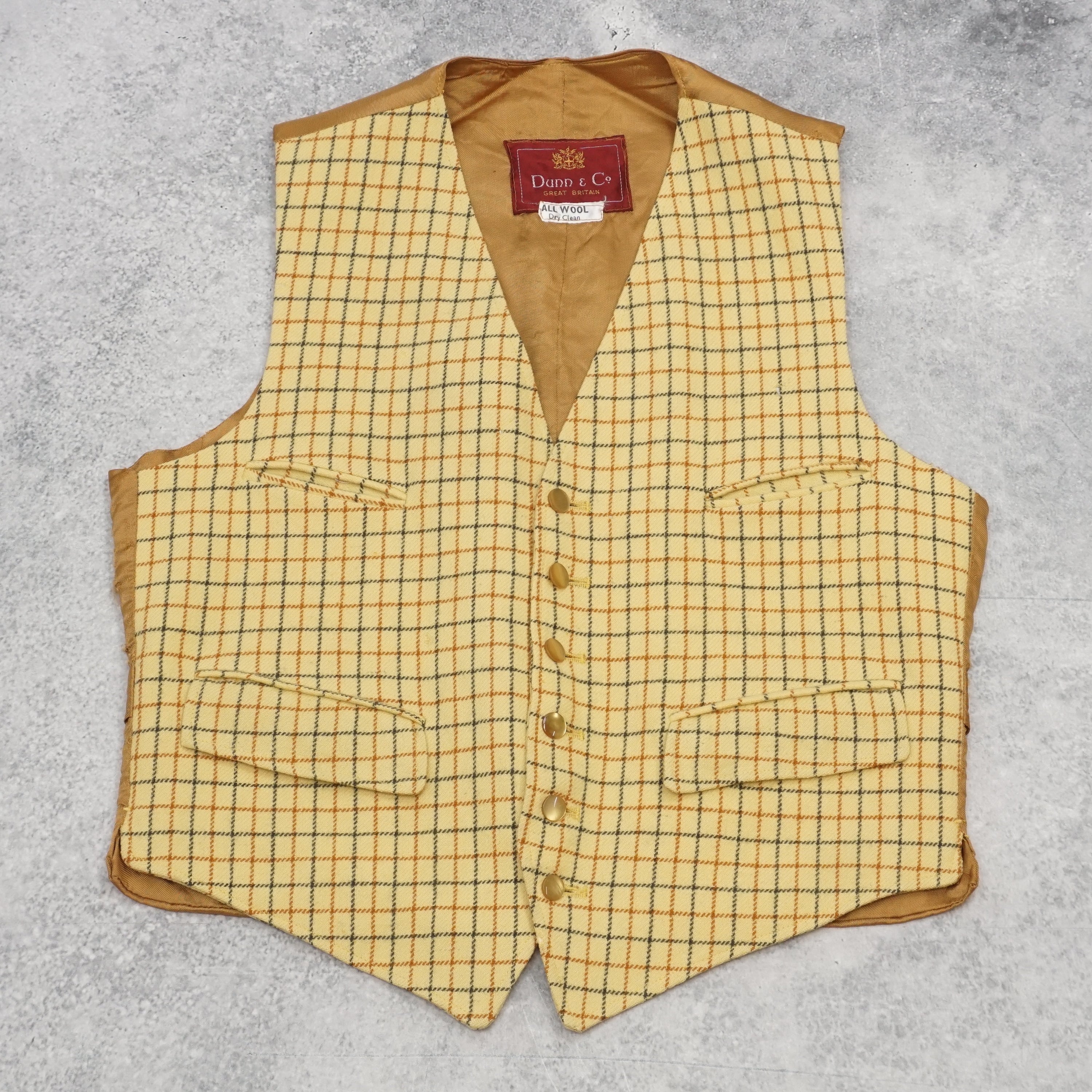 80s Dunn & Co Check Pattern Vest