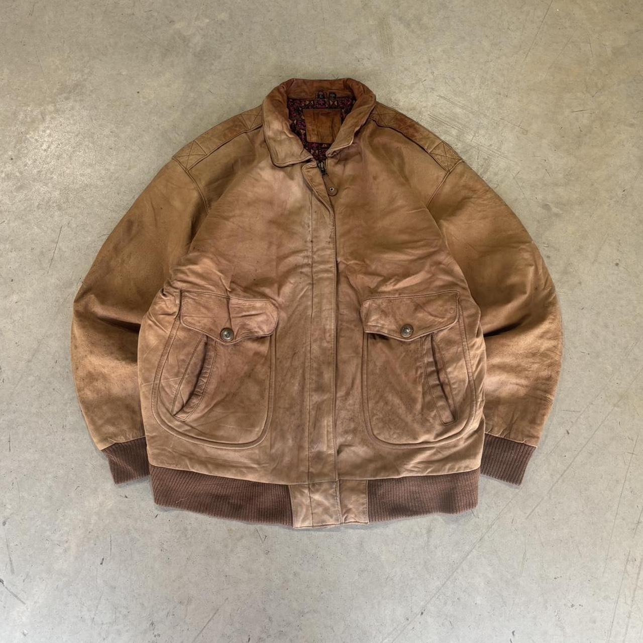 90s Mixed Blues Leather Jacket