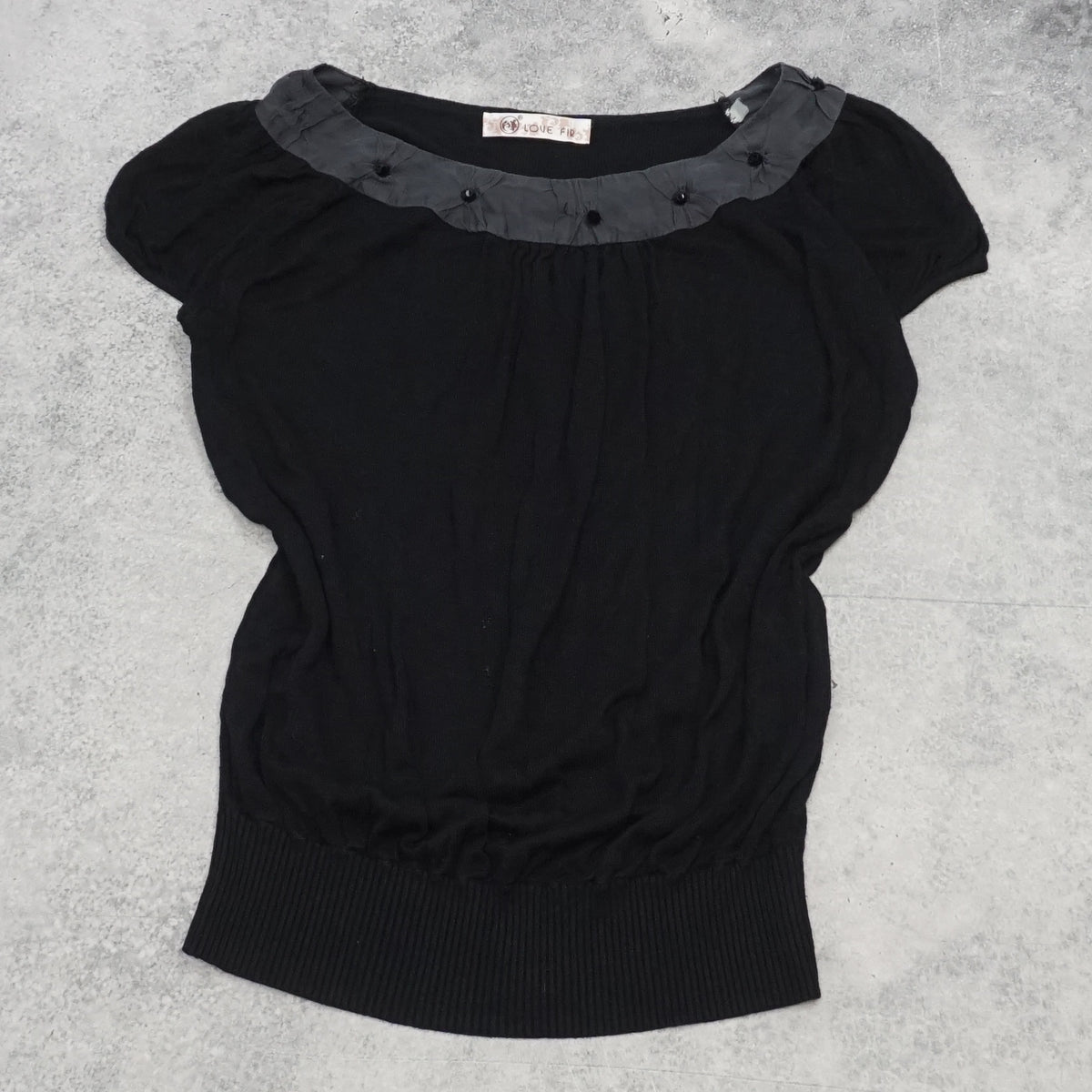 2000s Love Fir Knit Embellished Top