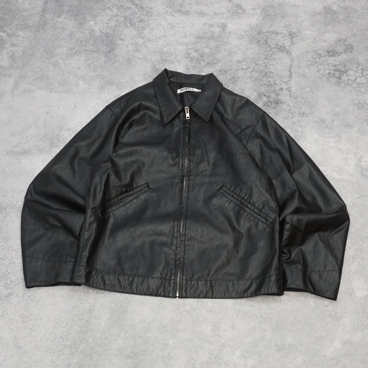 Howell Faux Leather Zip Up Jacket