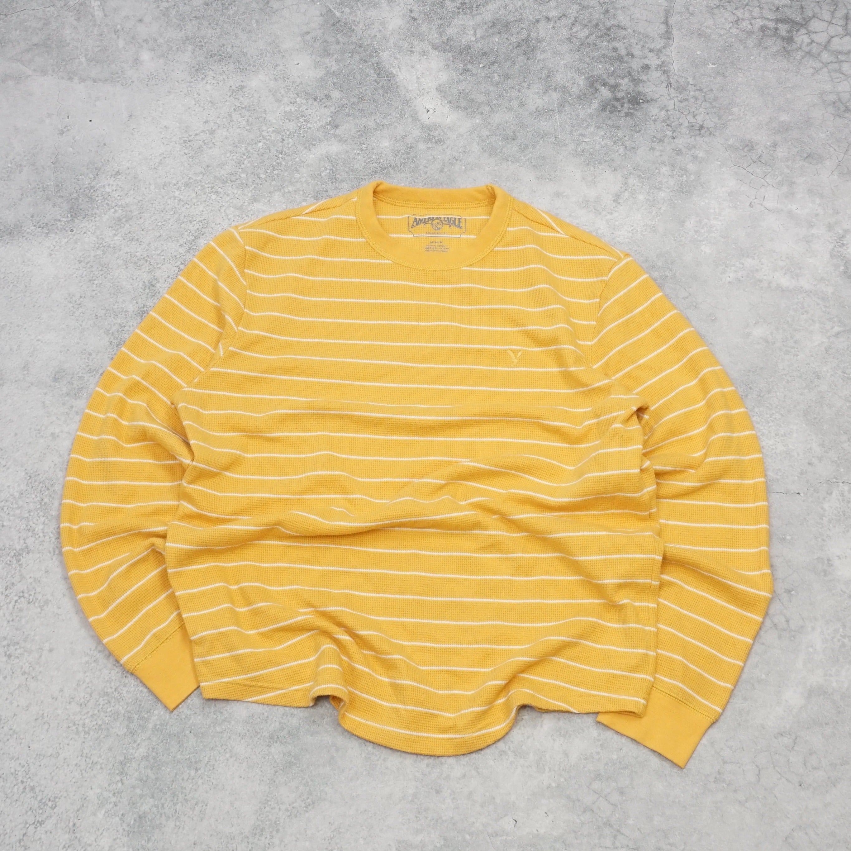 American Eagle Striped Waffle Knit Sweater