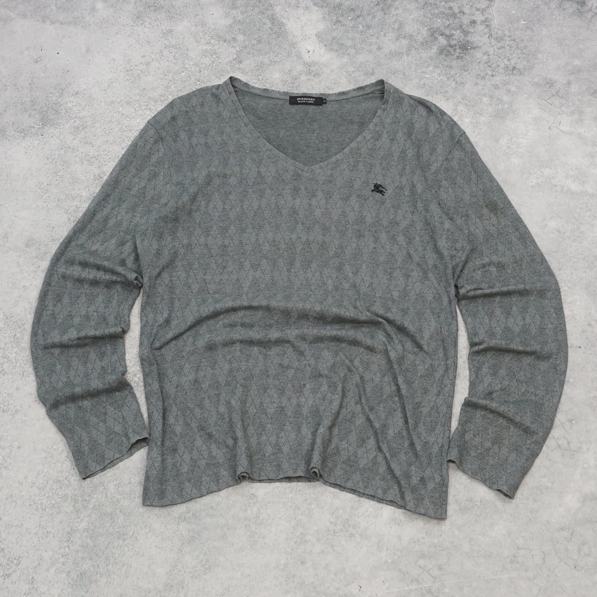 Burberry Black Label Argyle V-Neck Sweater