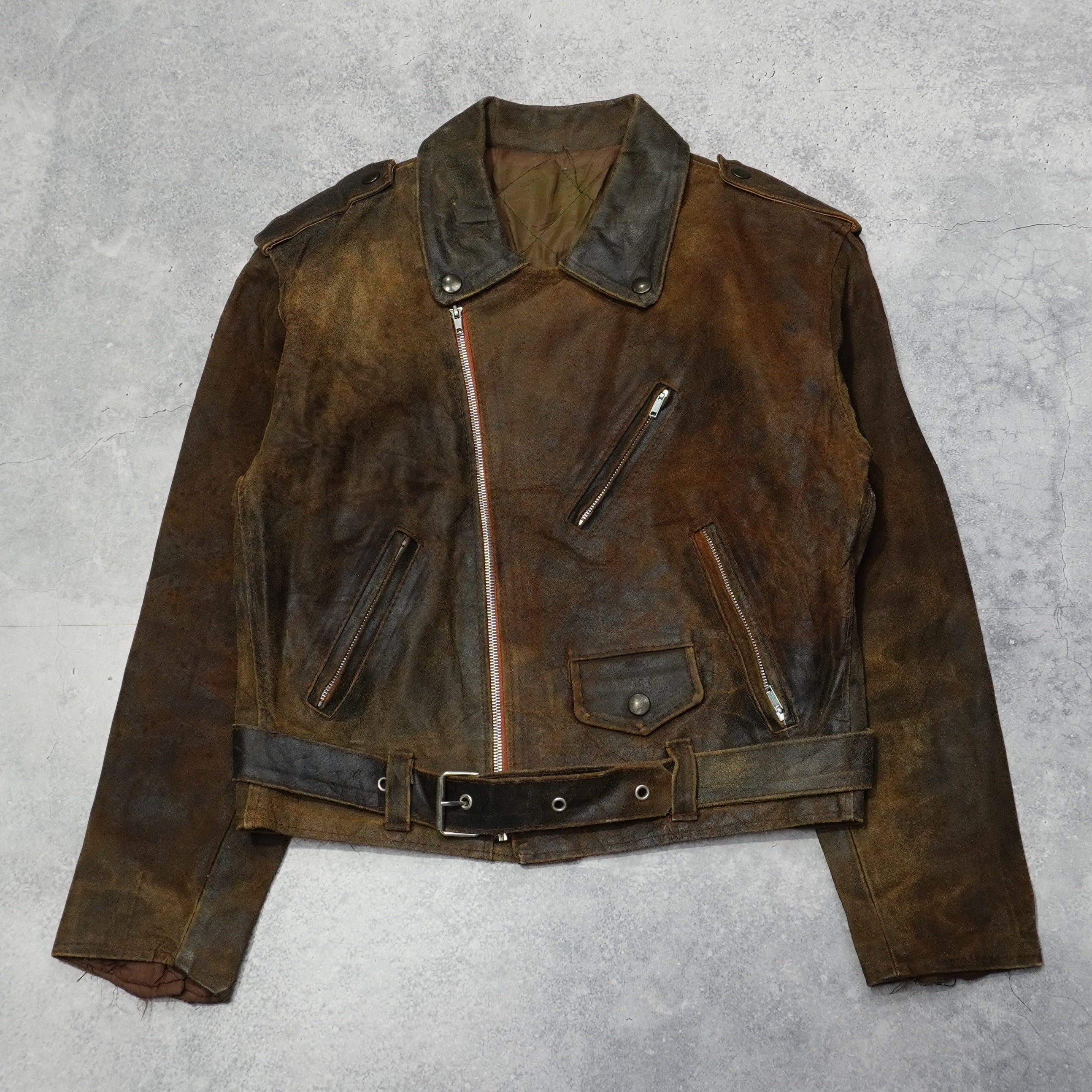 80s Biker Leather Jacket