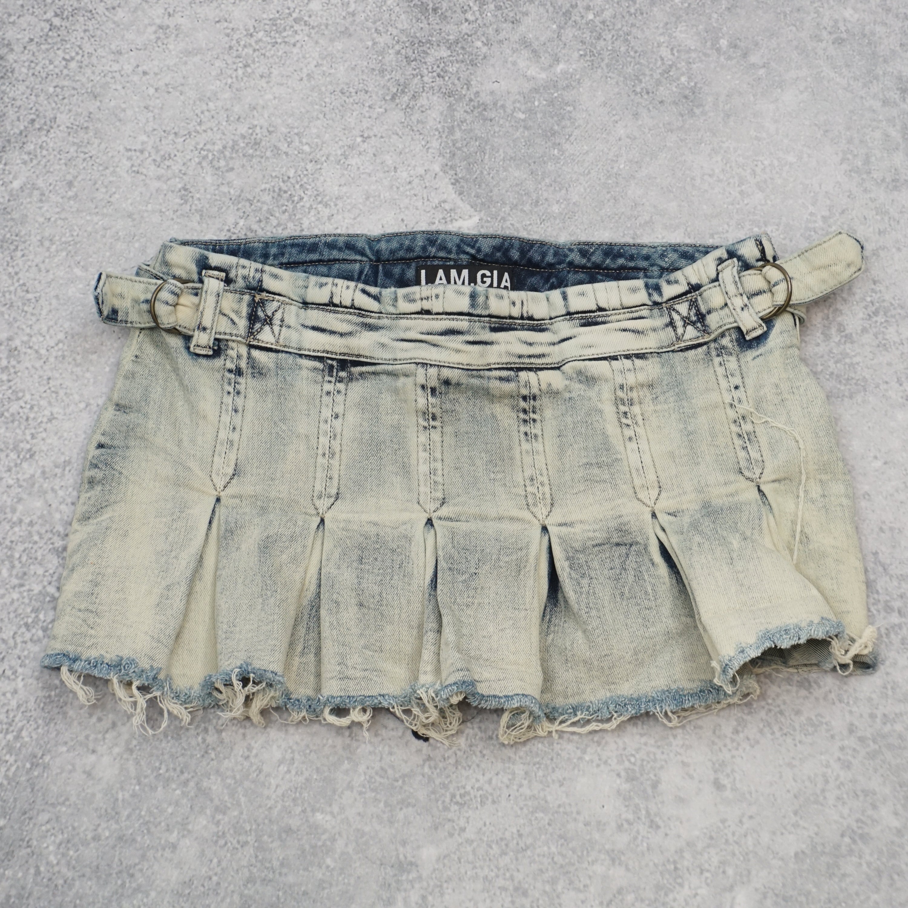 I.AM.GIA Pleated Denim Skirt