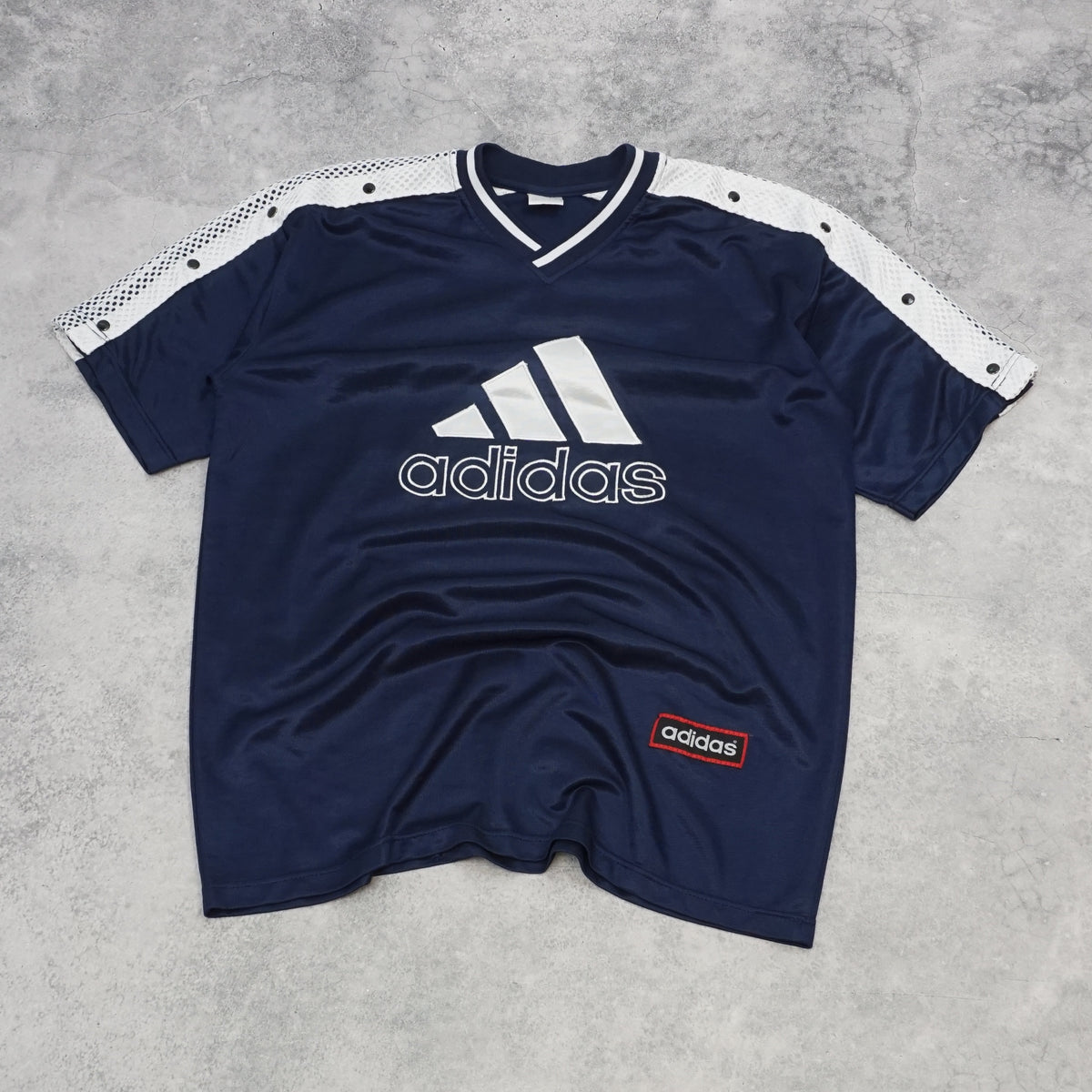 90s Adidas Snap Button Mesh Panel Jersey