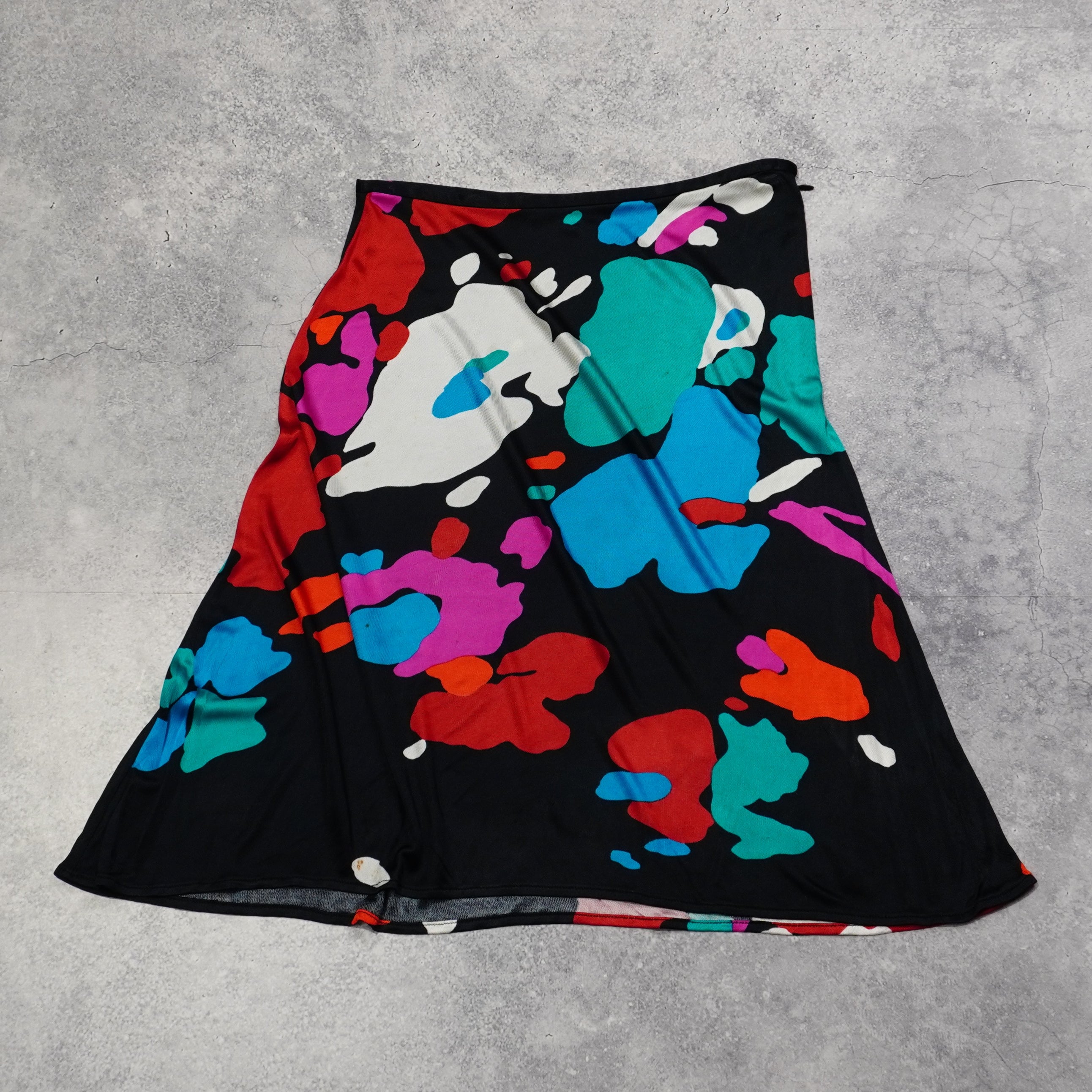 2000s Gianni Versace Floral Print Skirt