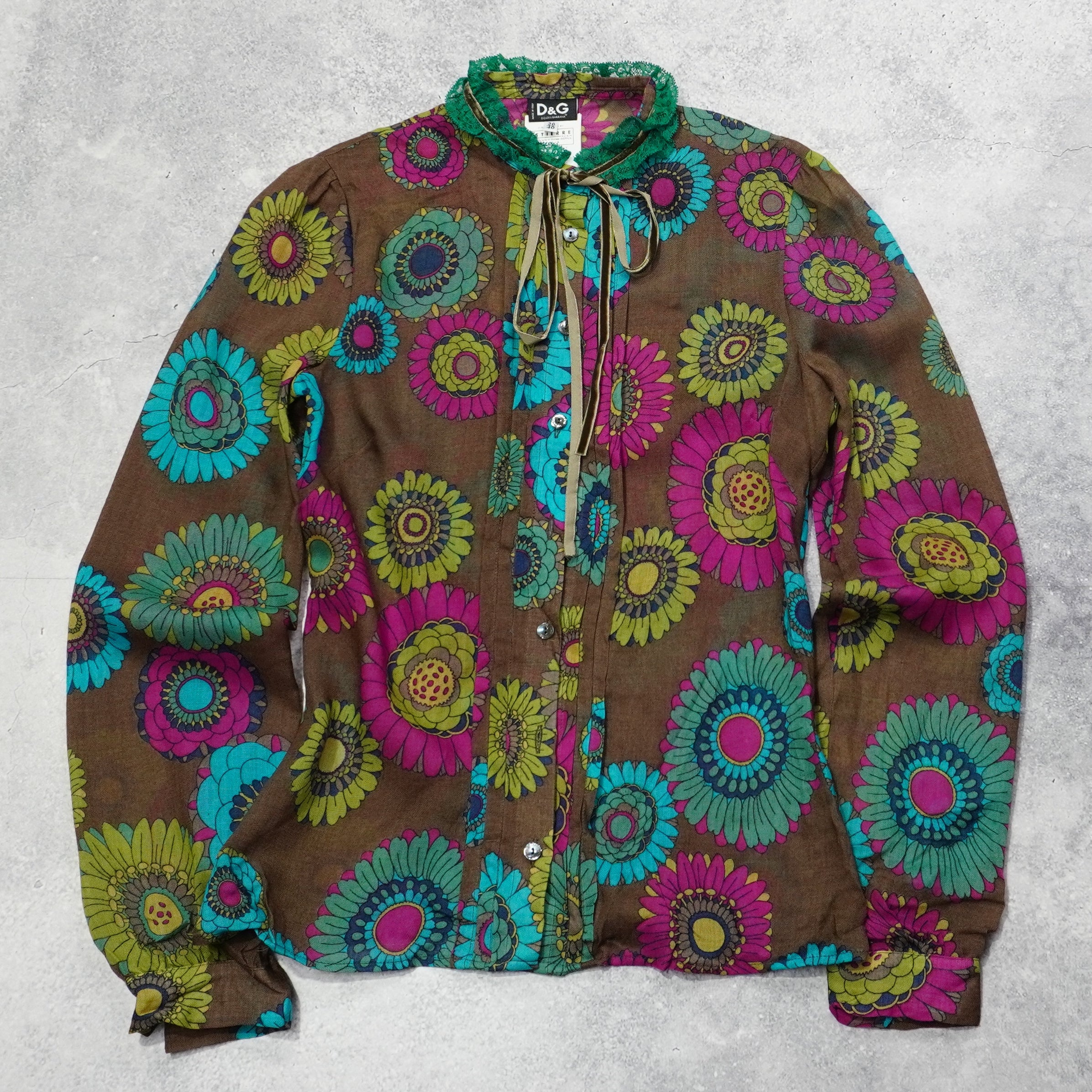 2000s Dolce & Gabbana Floral Pattern Shirt