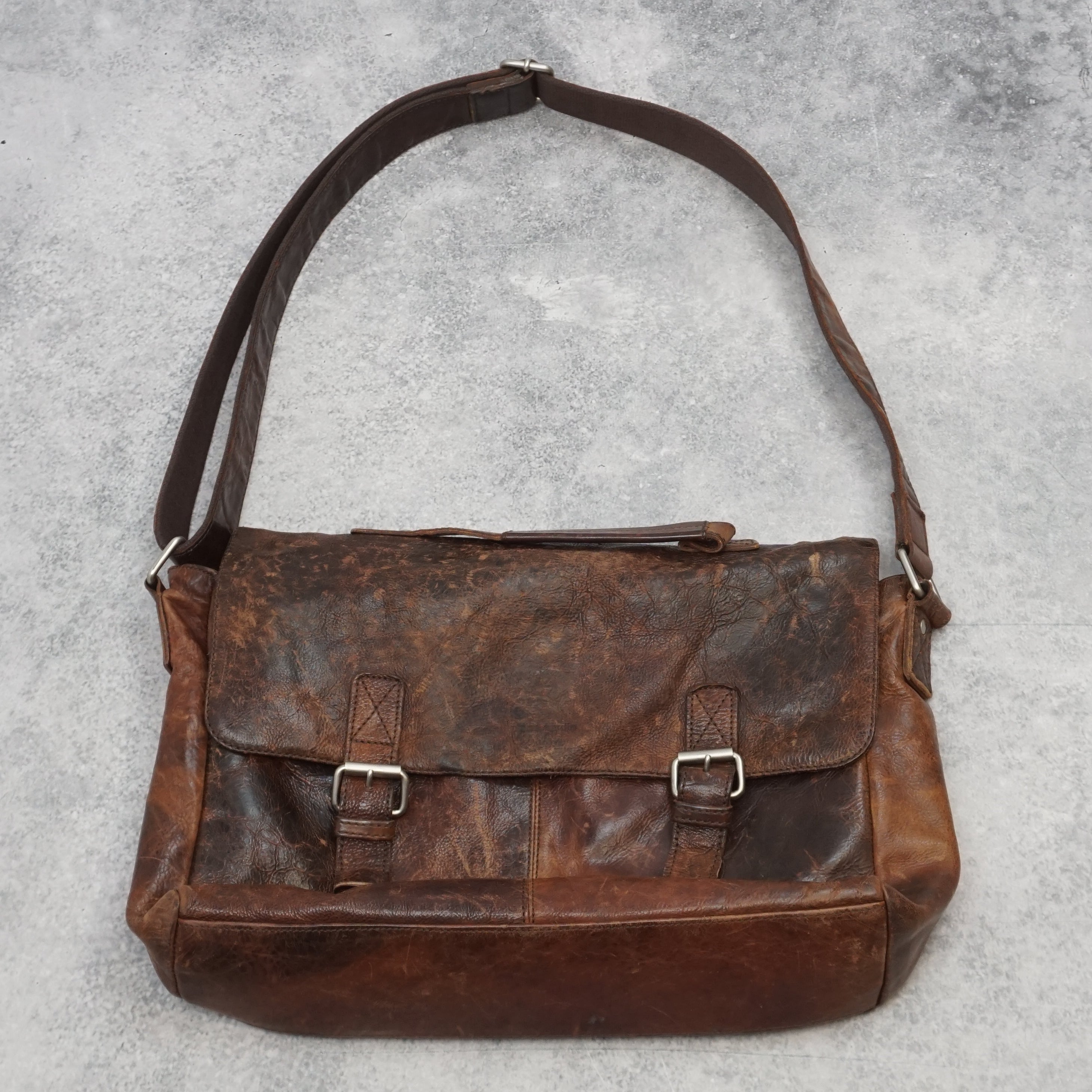 Pierre Cardin Leather Messenger Bag