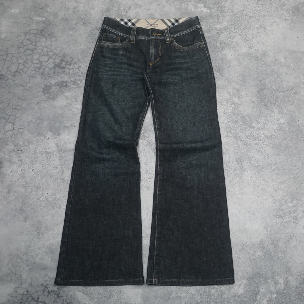 2000s Burberry's Blue Label Dark Wash Flare Jeans