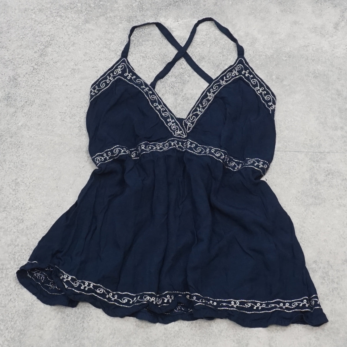 Embroidered Silver Stitch Cami Top