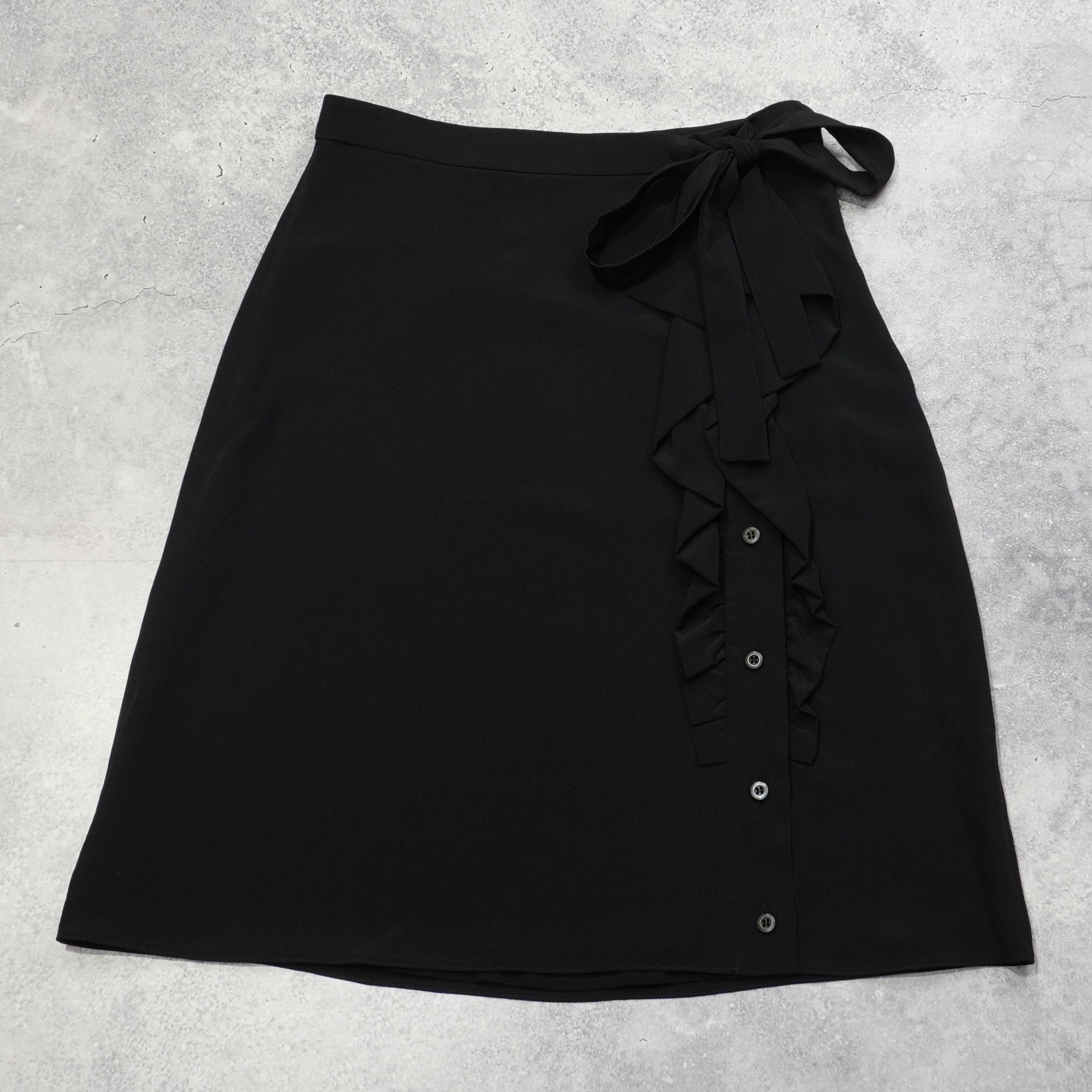 2000s Prada Front Ruffle Skirt