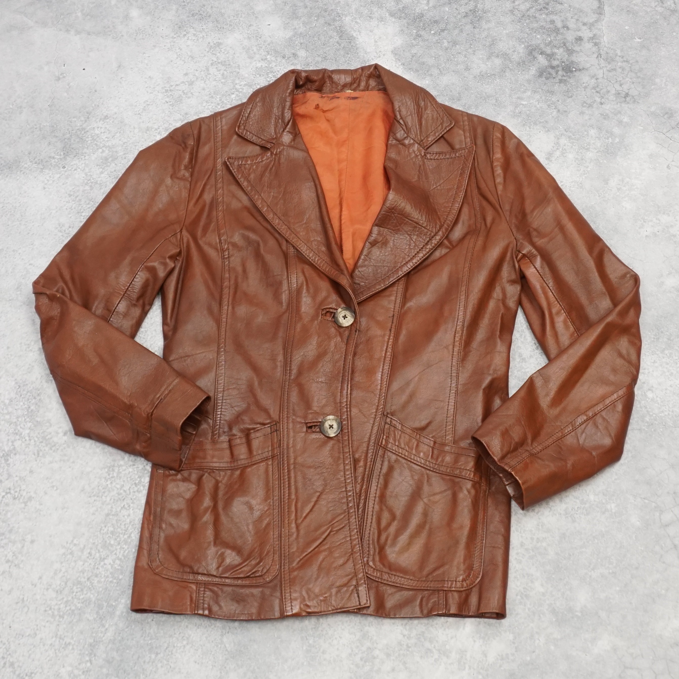 Brown Leather Blazer