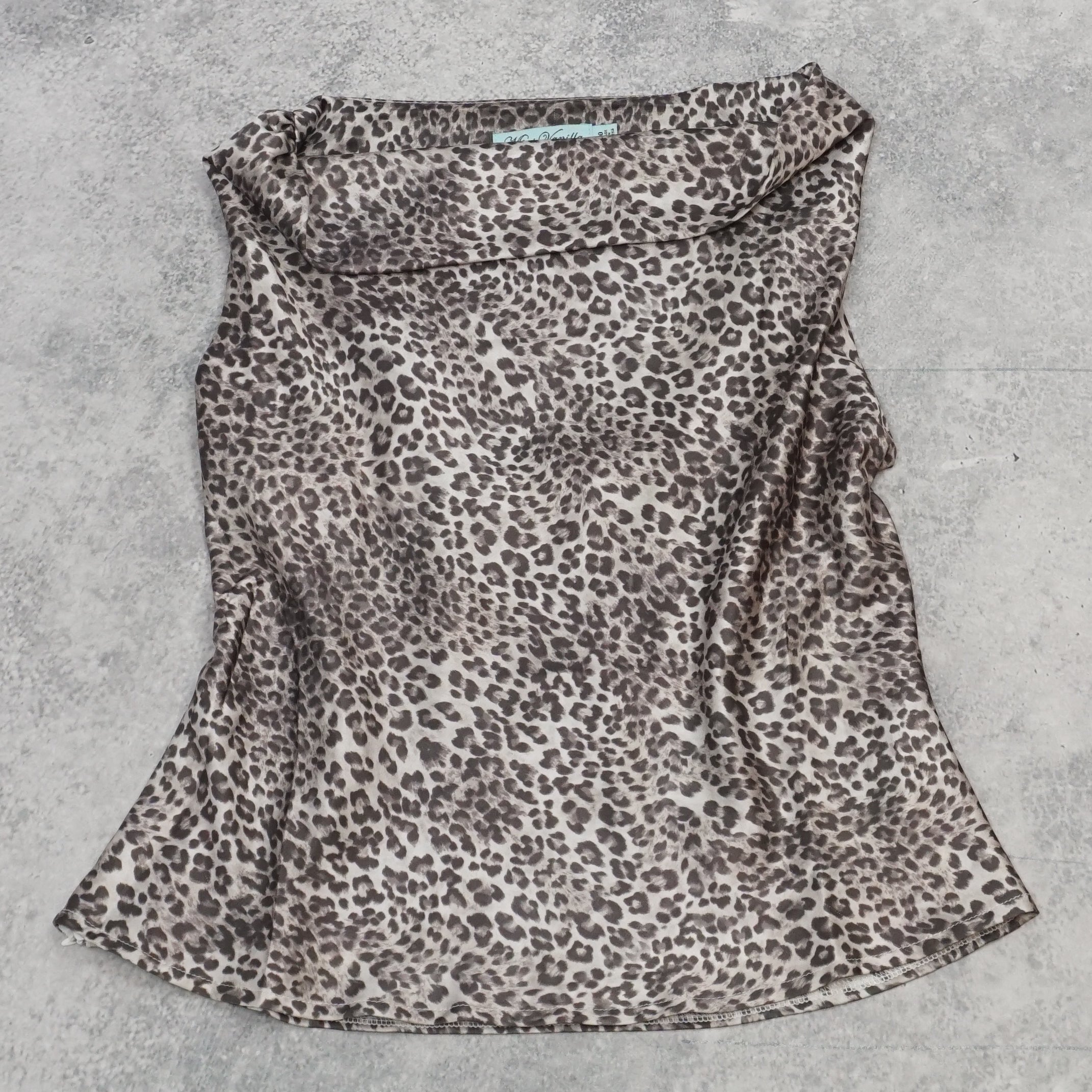 Mint Vanilla Leopard Print Top