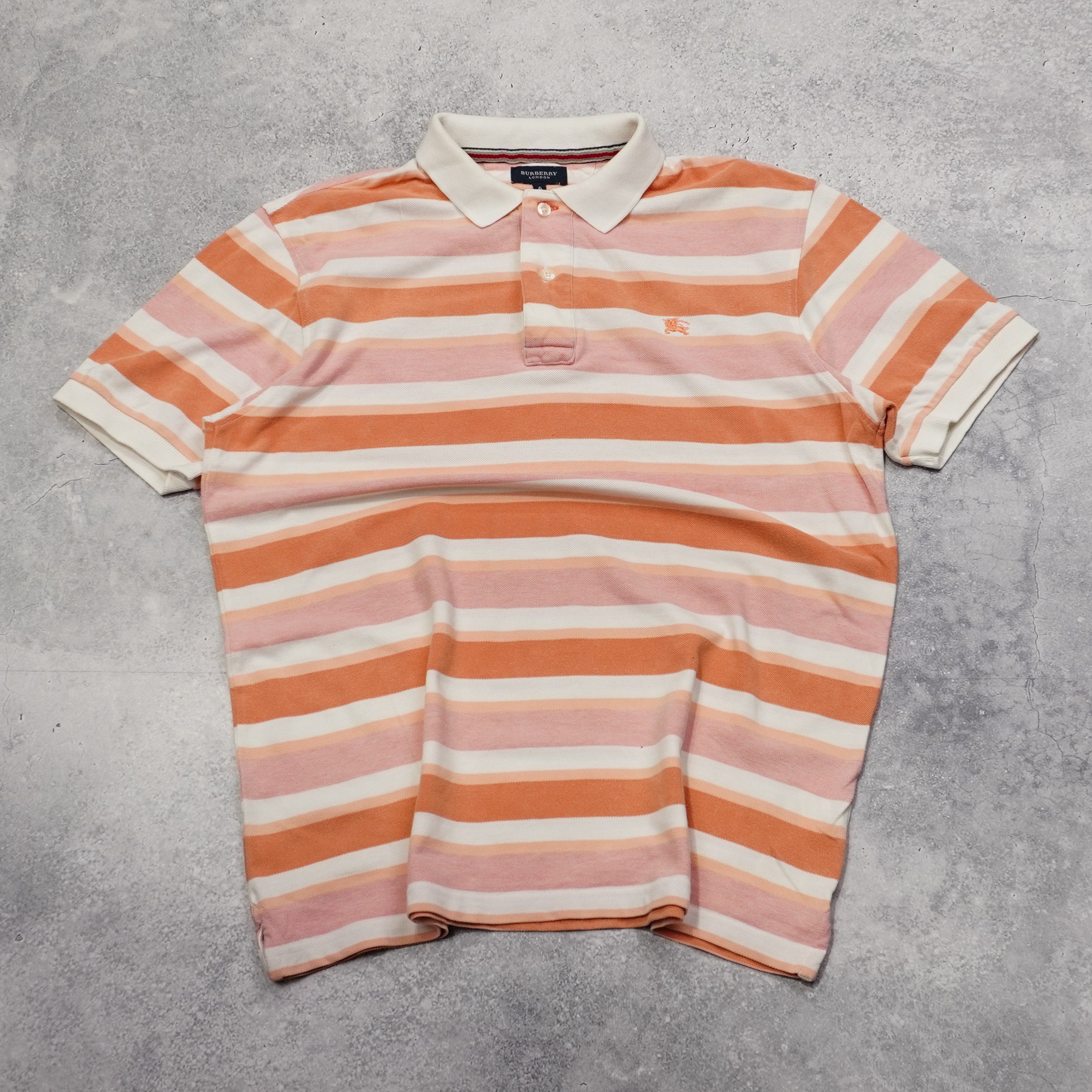 2000s Burberry Striped Polo