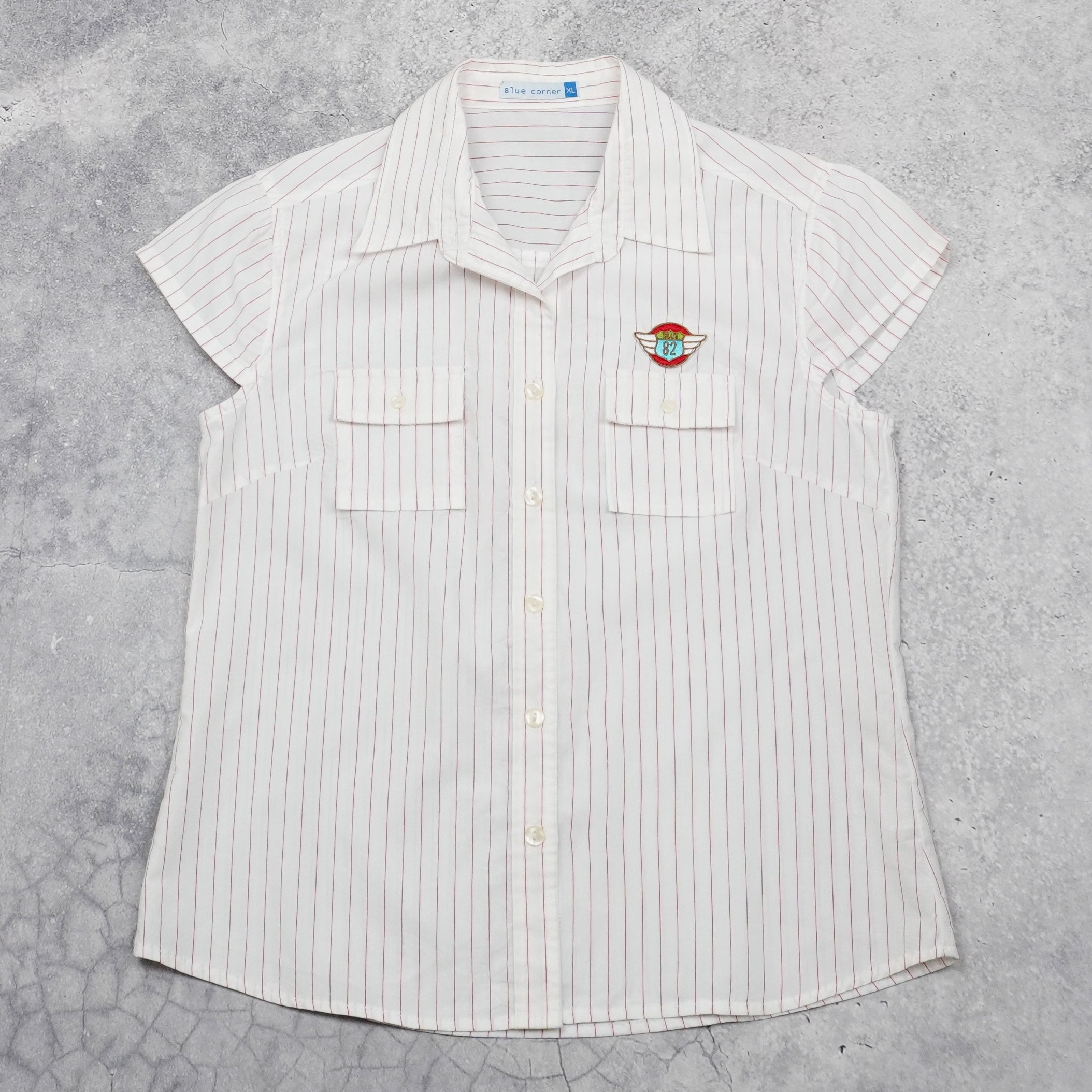 Blue Corner Button Up