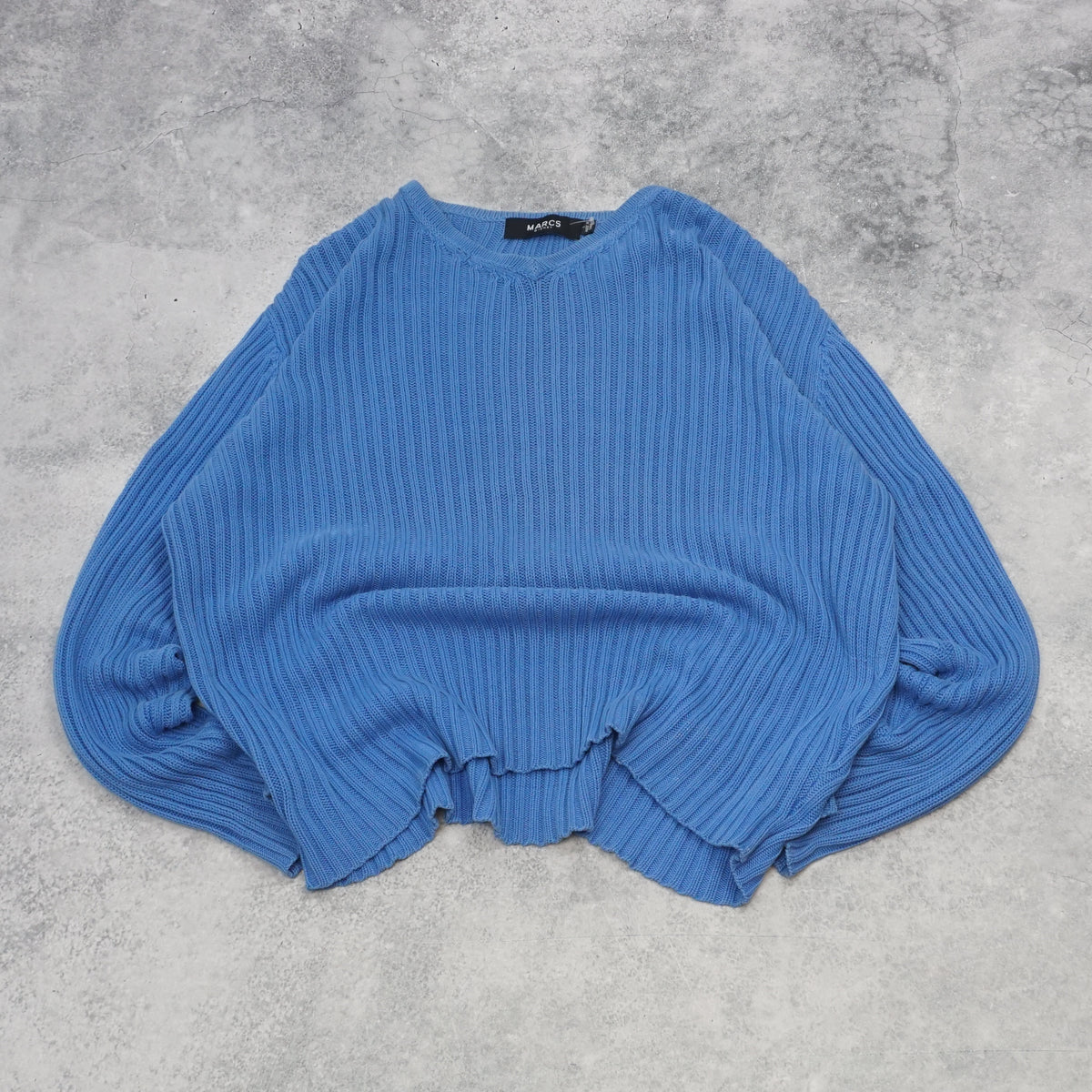Marcs Cropped Ribbed Knit Sweater