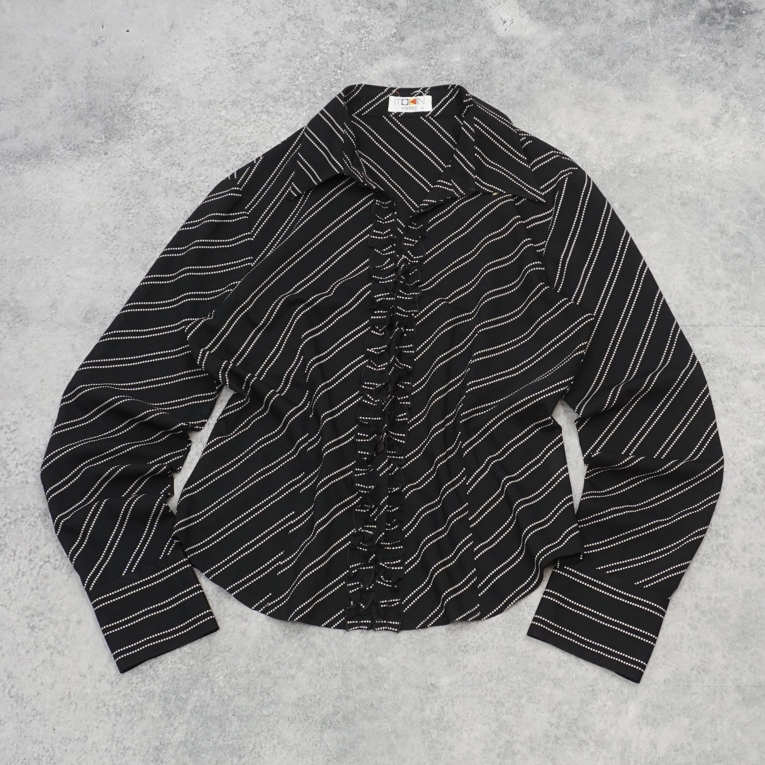 2000s Itokin Ruffle Button Up Shirt