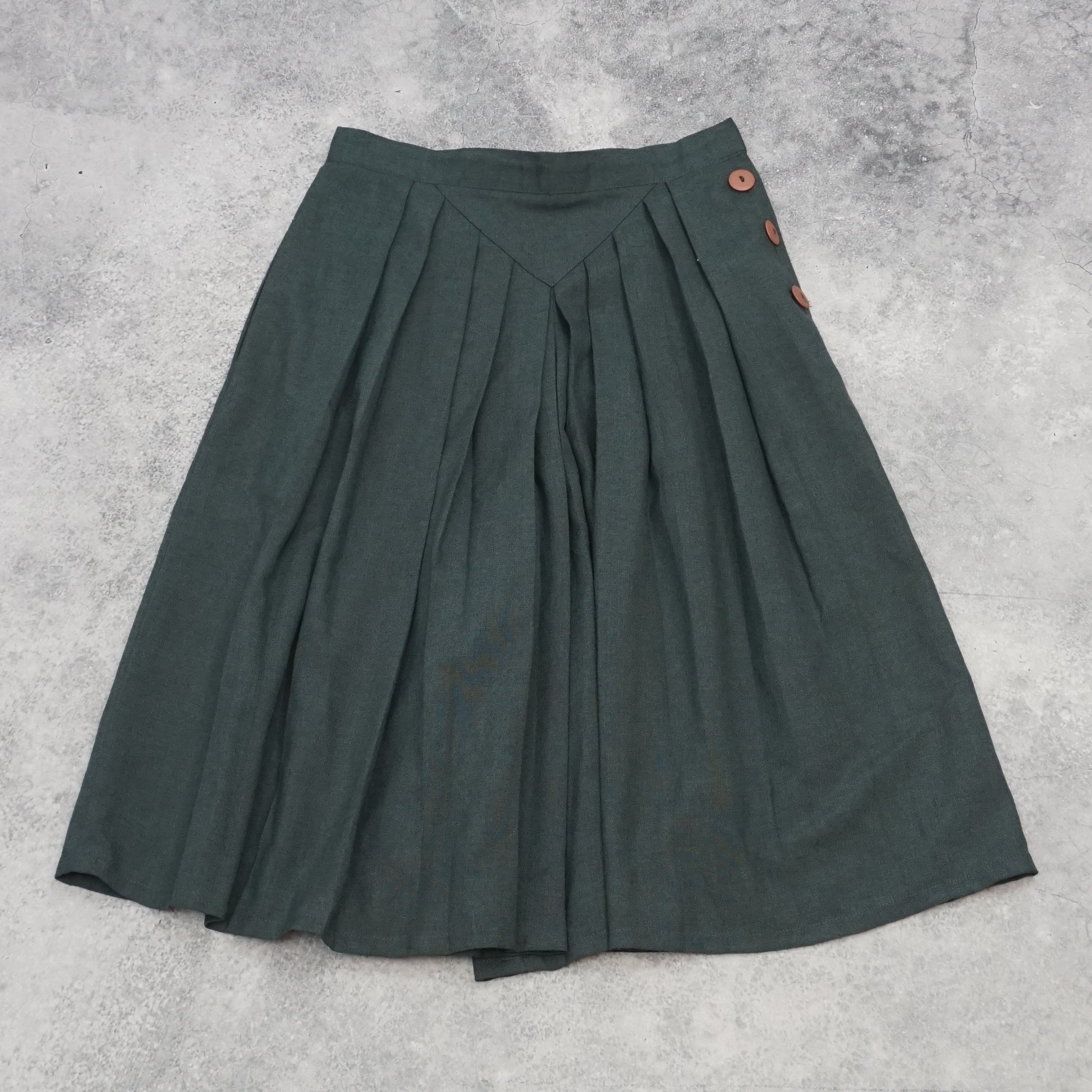 Siang-Li Pleated A-Line Skirt