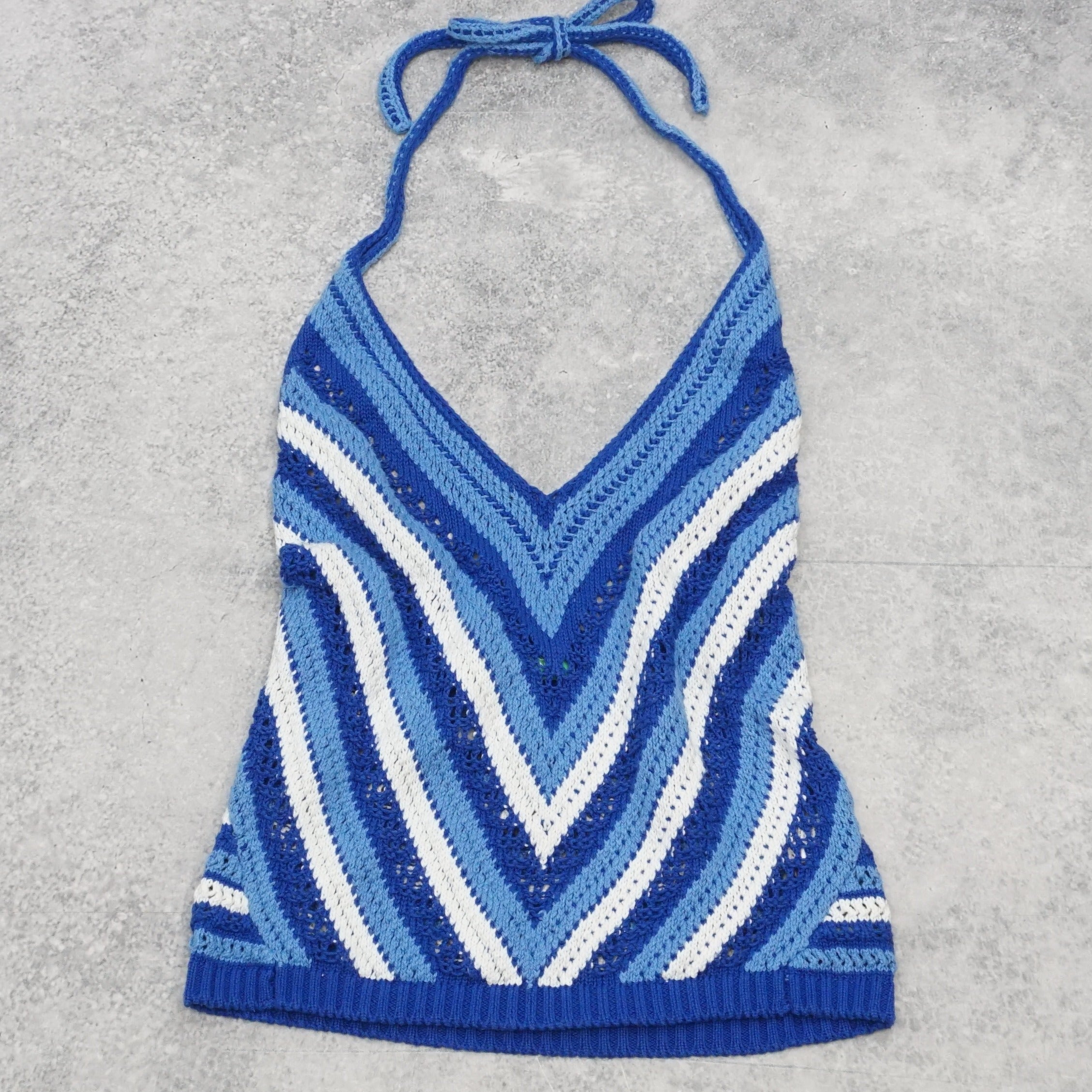 2000s Benetton Crochet Striped Cami