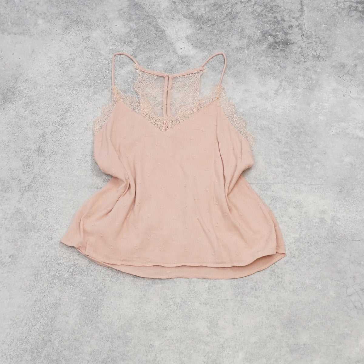 Lace Trim Flowy Cami Top