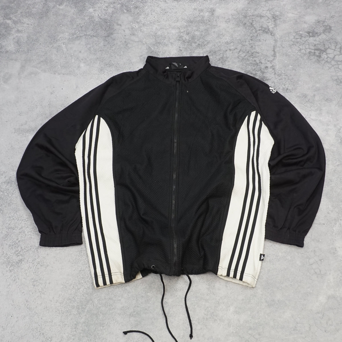 2000s Adidas Three Stripe Mesh Track Jacket