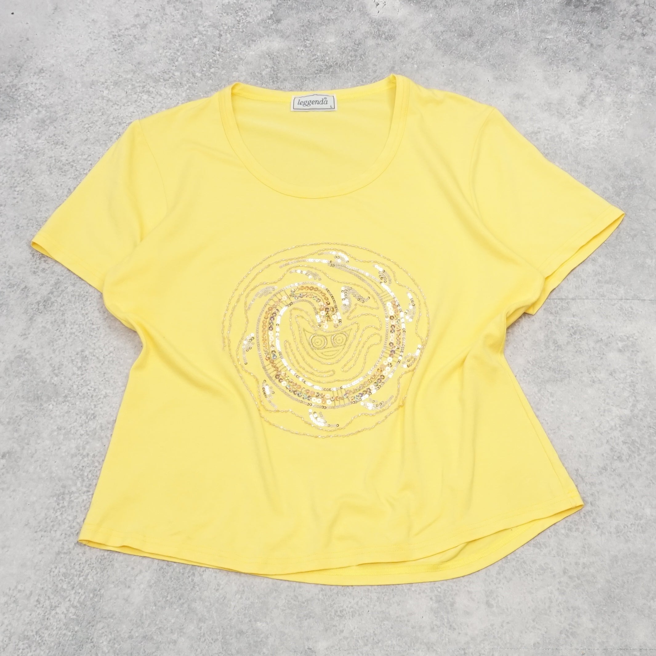 2000s Leggenda Embroidered Sequin Top