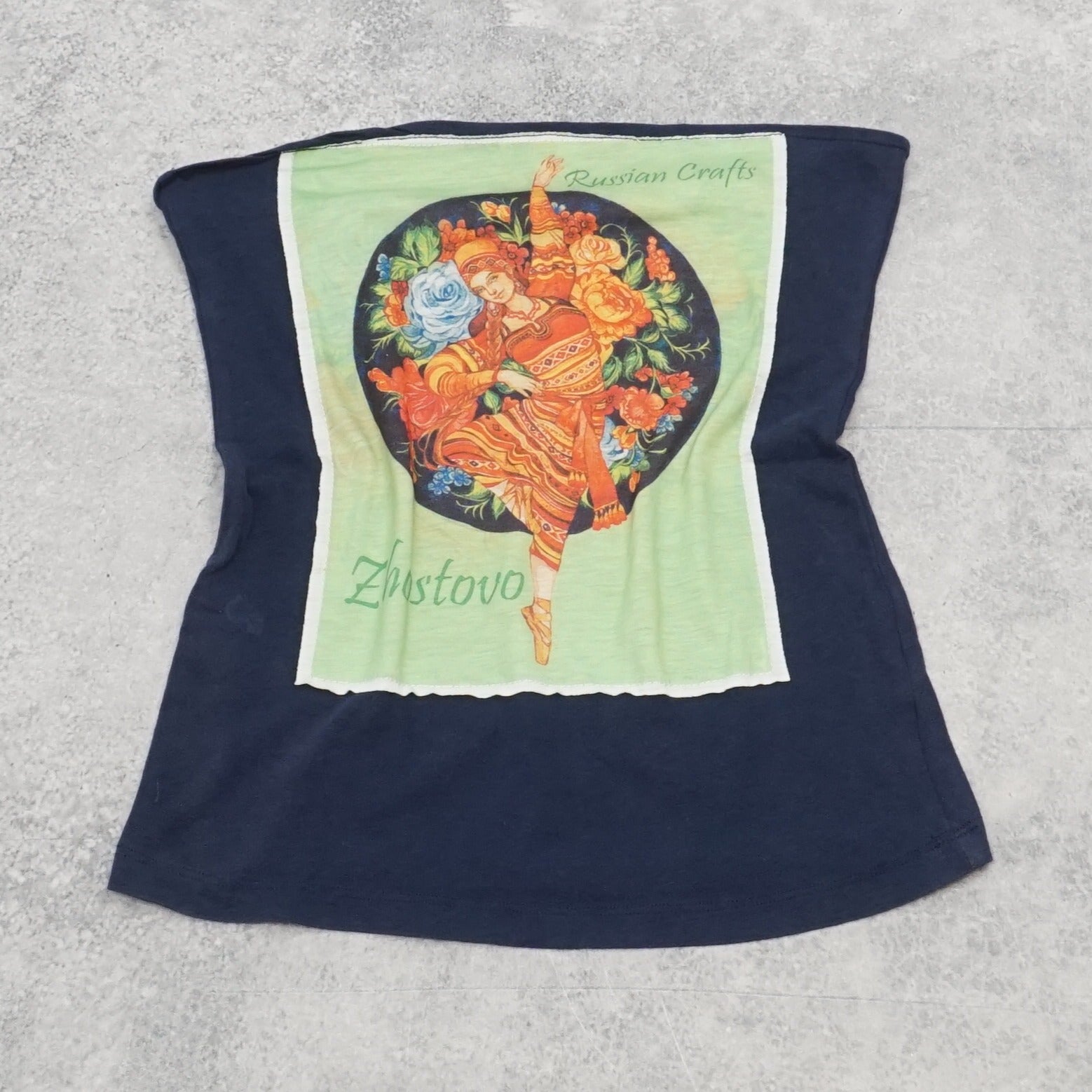 2000s Russian Crafts Graphic Cami Top