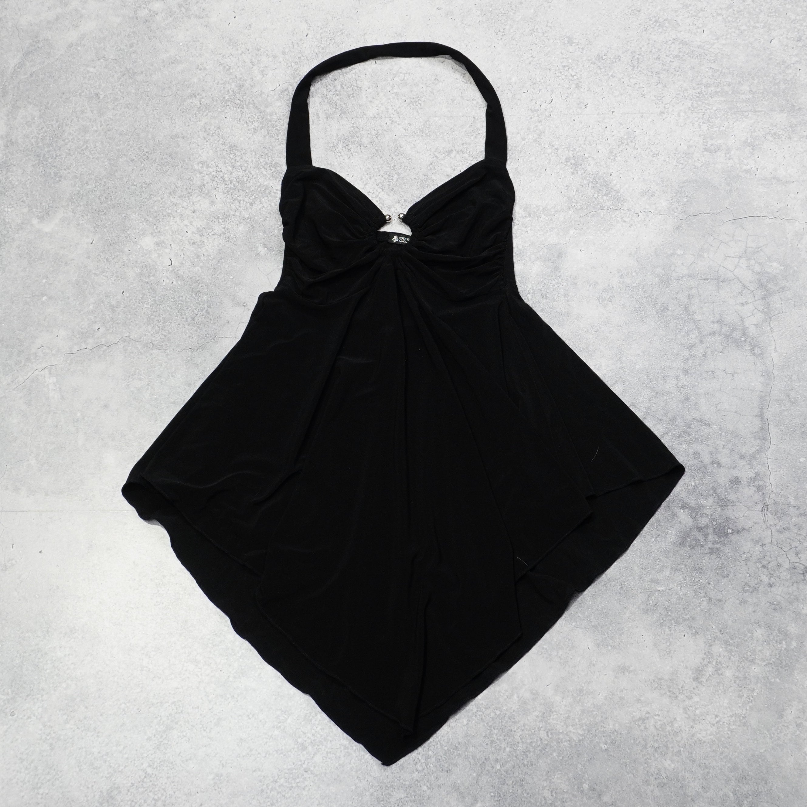 2000s Sexy Silk Halterneck Top