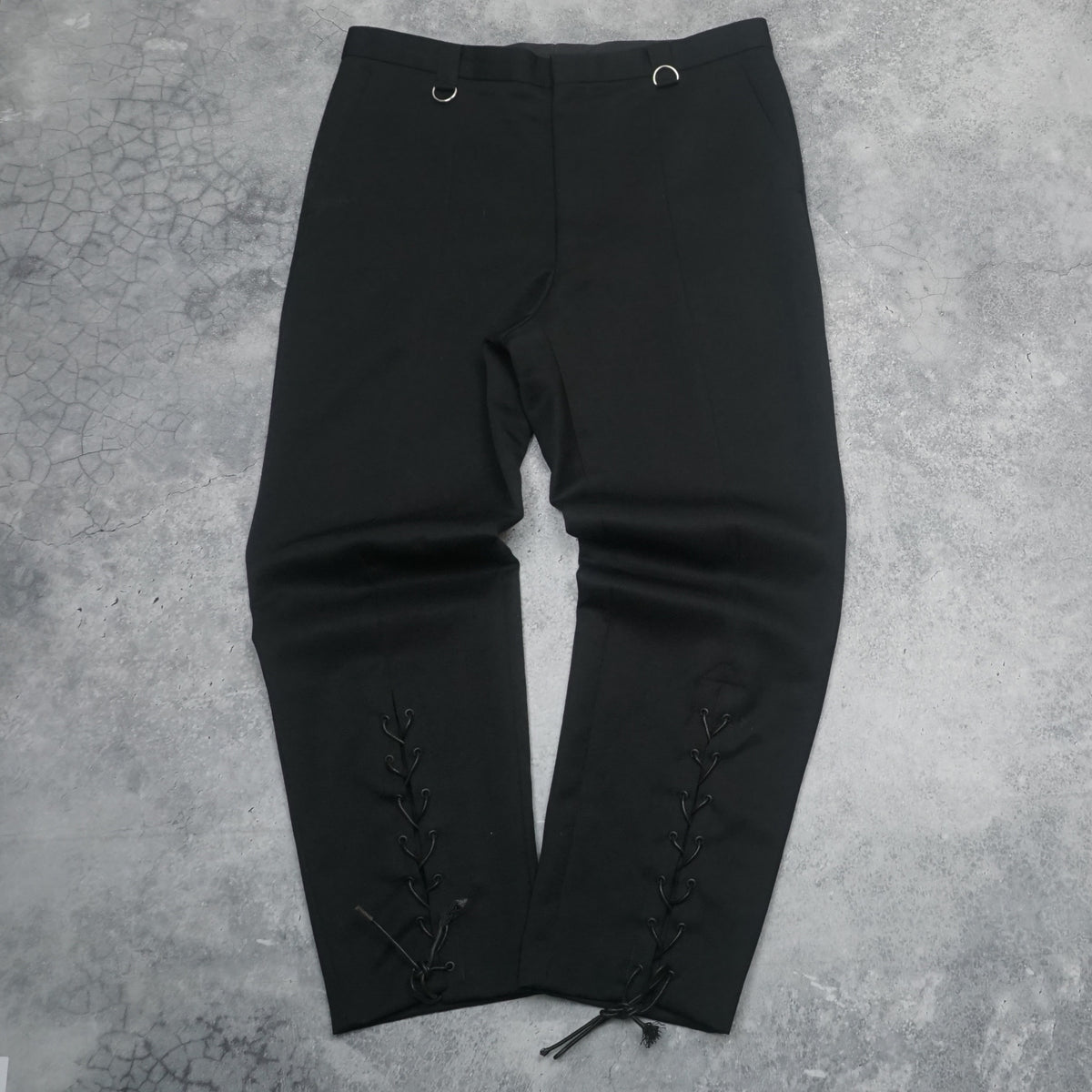 John Lawrence Sullivan Black Lace Up Pants
