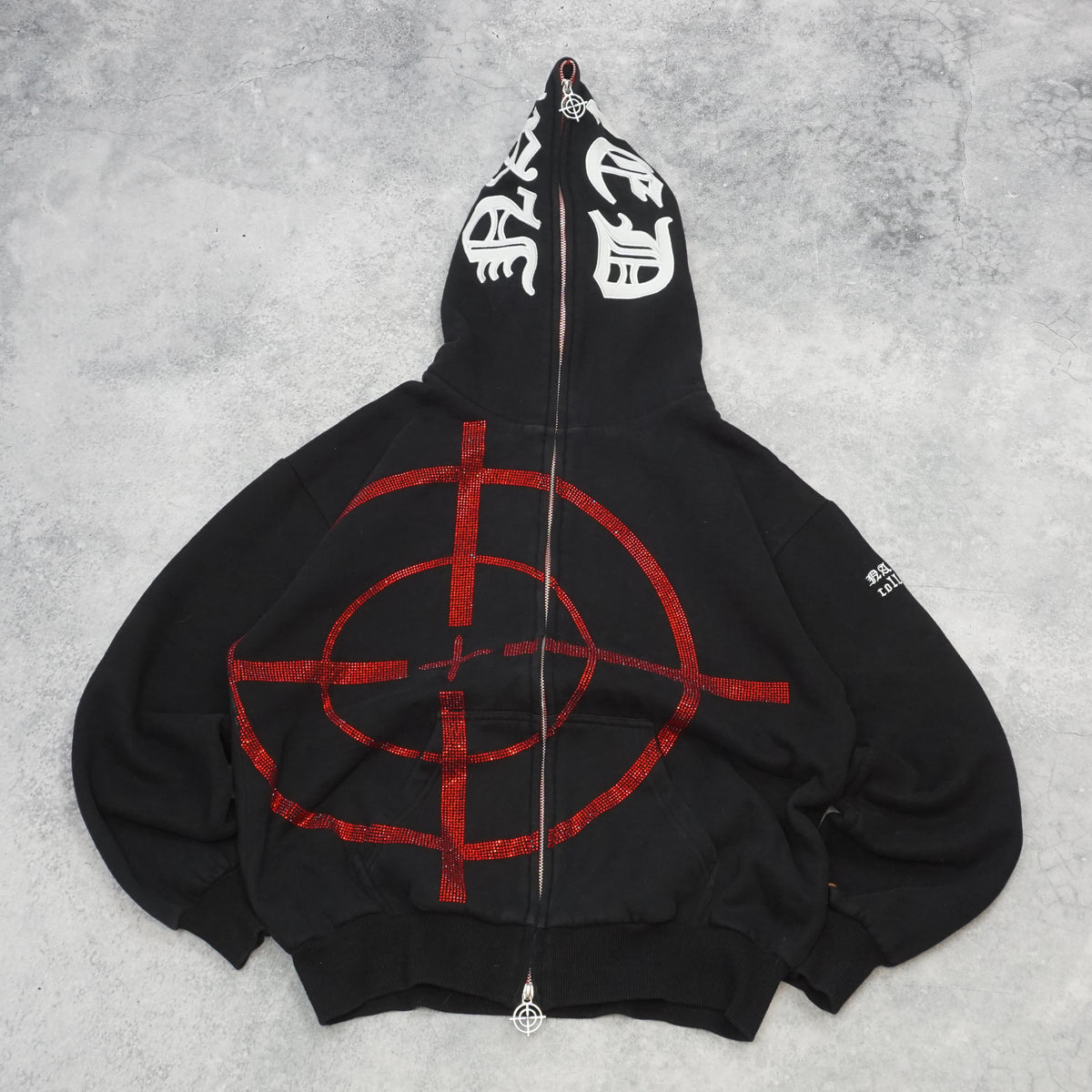 Named Collective Rhinestone Crosshair Oversized Hoodie