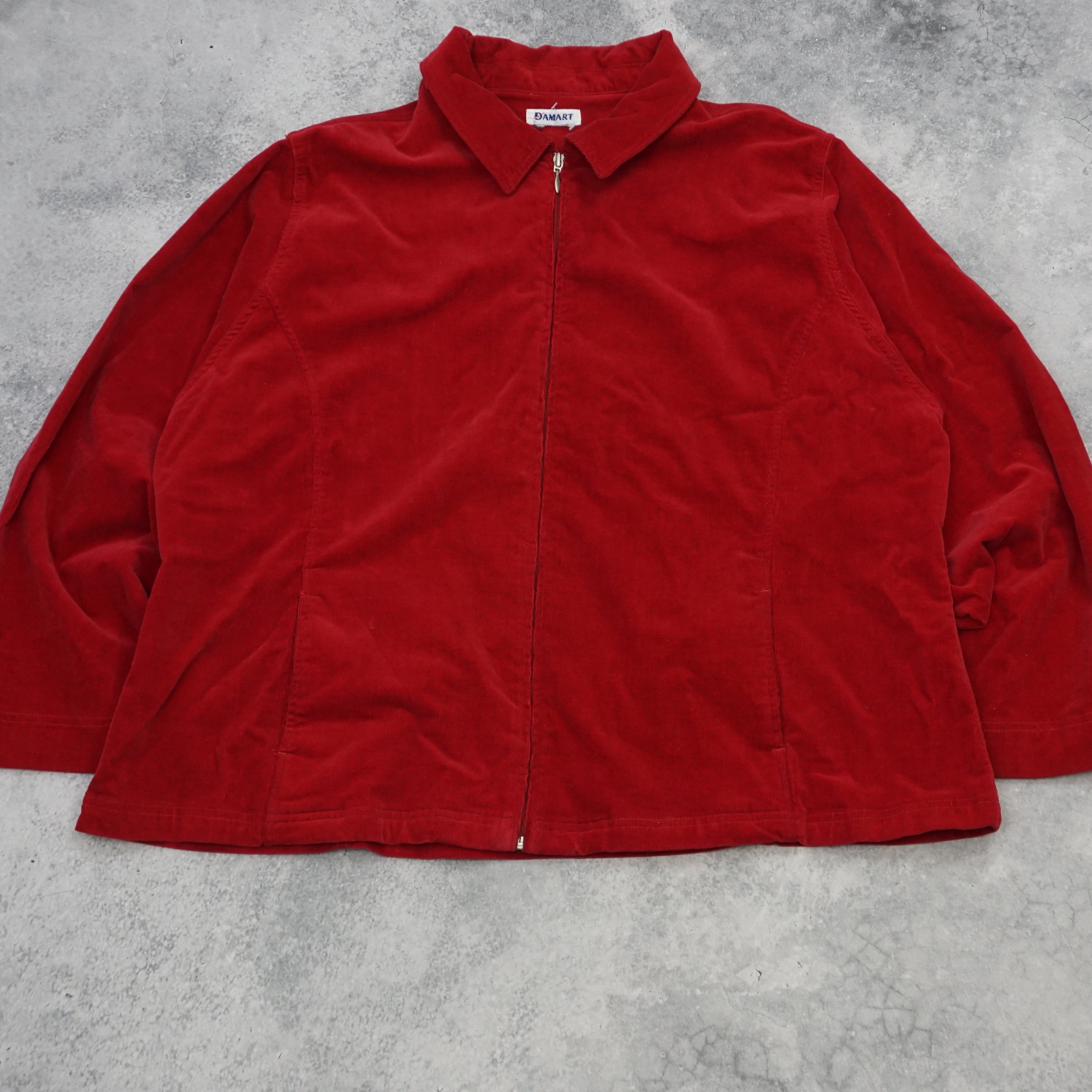 90s Damart Quarter Zip Corduroy Zip Up