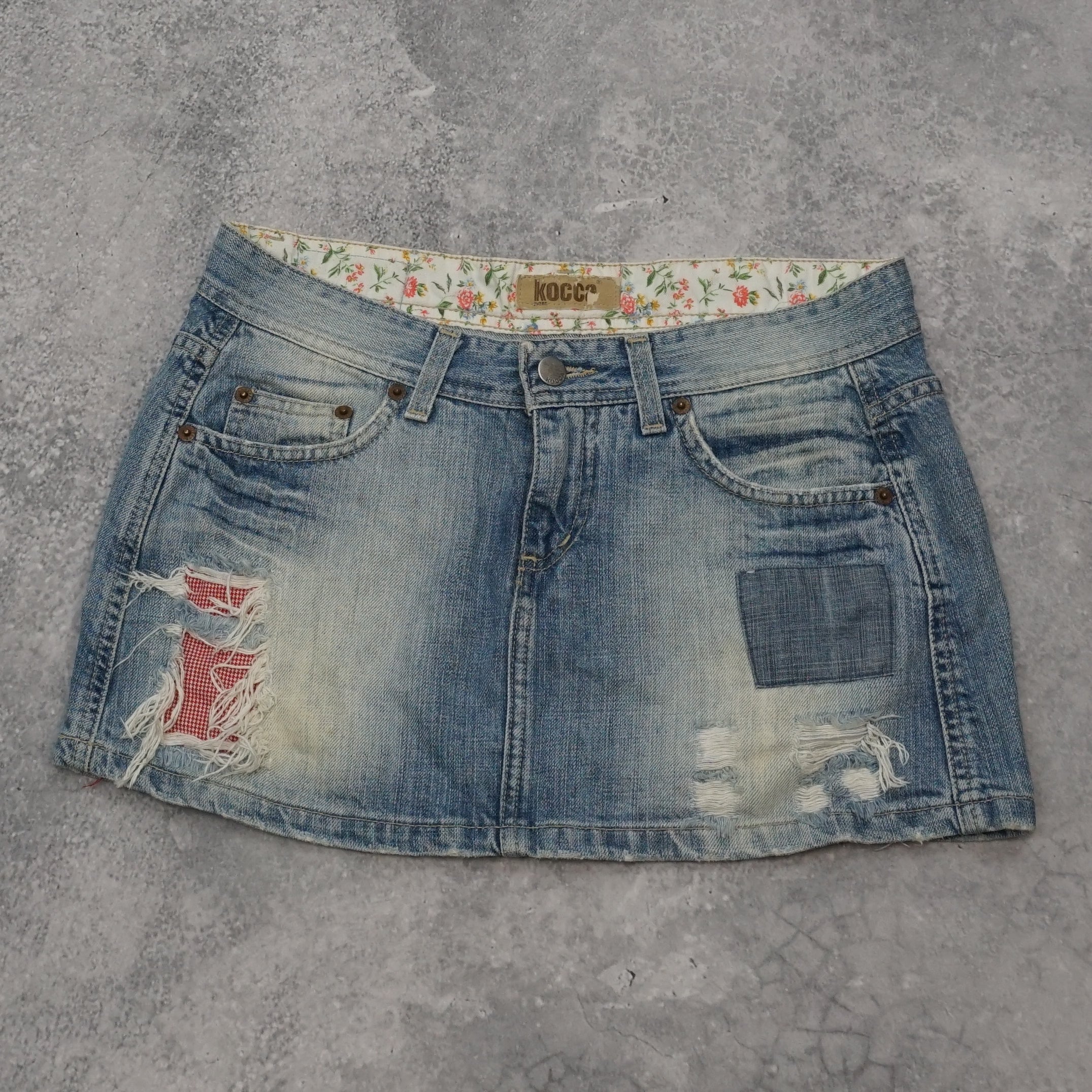 Kocca Distressed Denim Mini Skirt