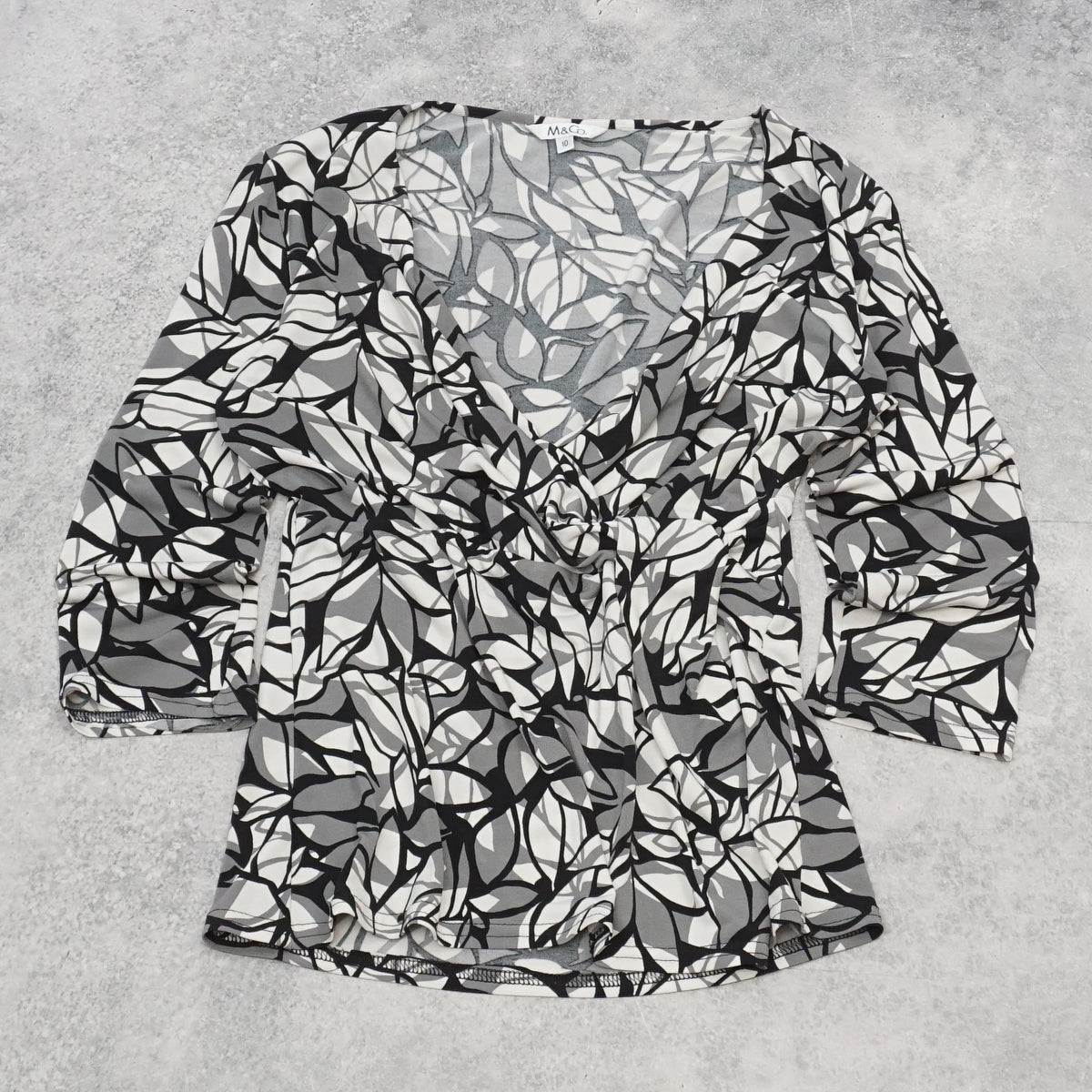 M&Co. Leaf Print Top