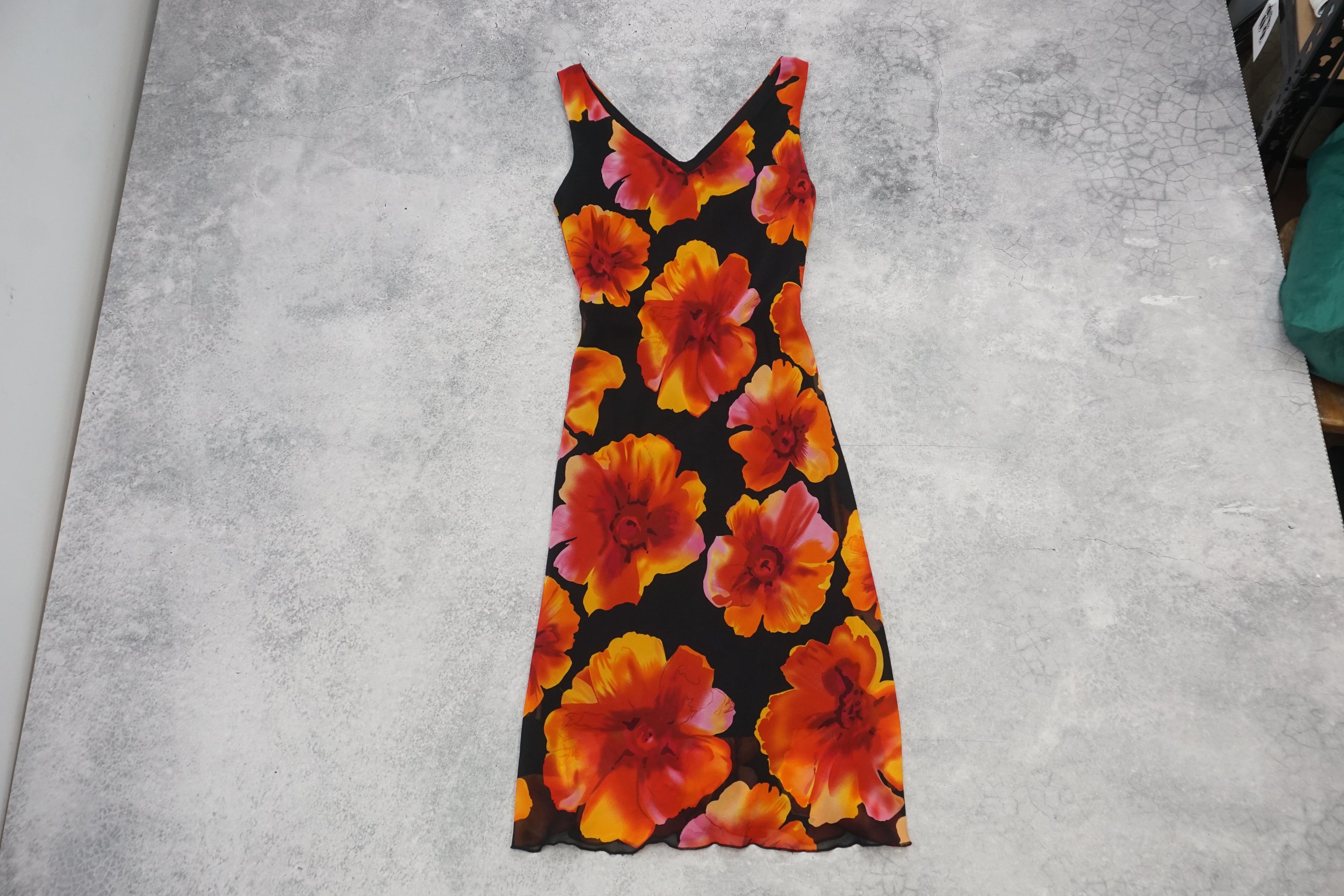2000s David House Floral Midi Dress