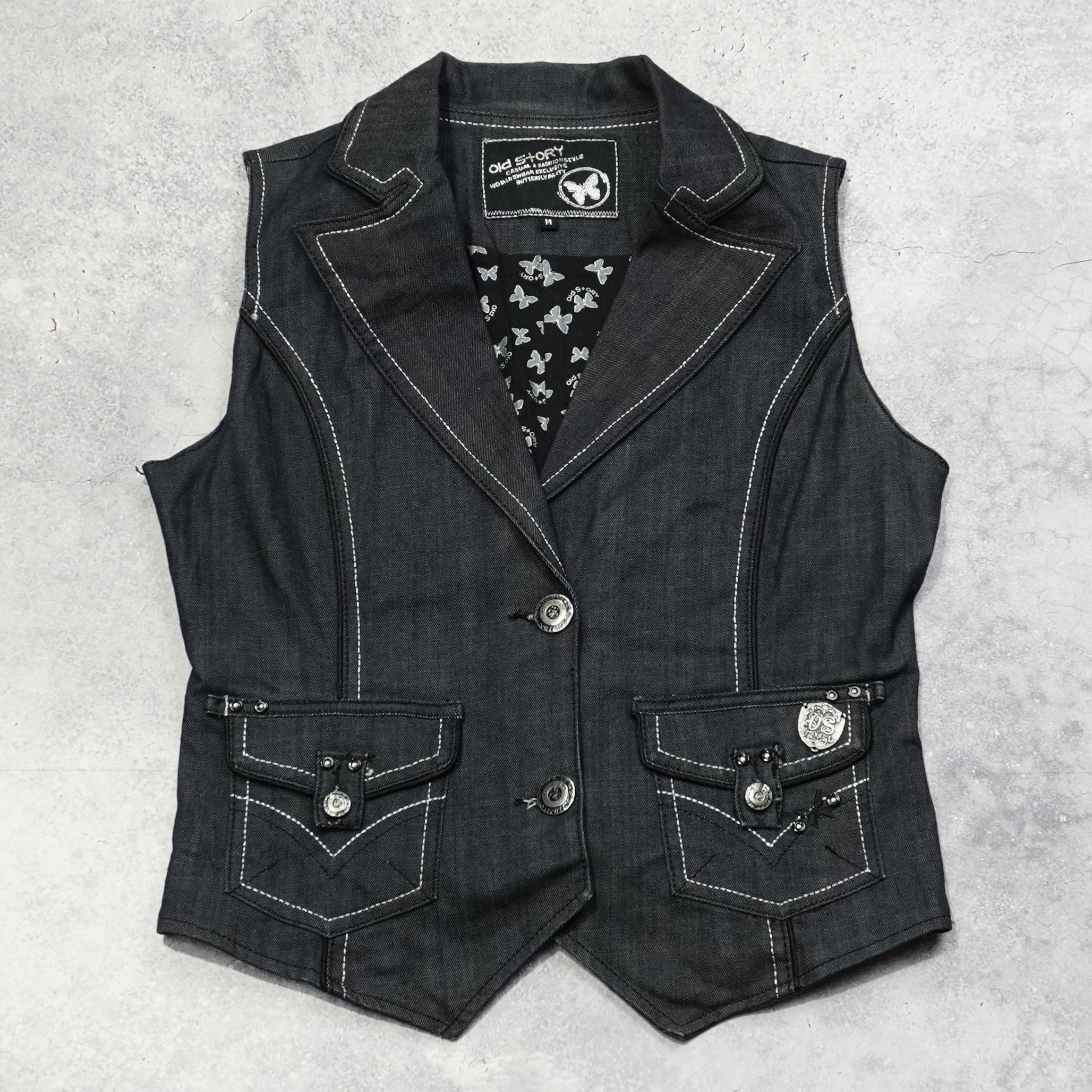 2000s Old Story Denim Vest