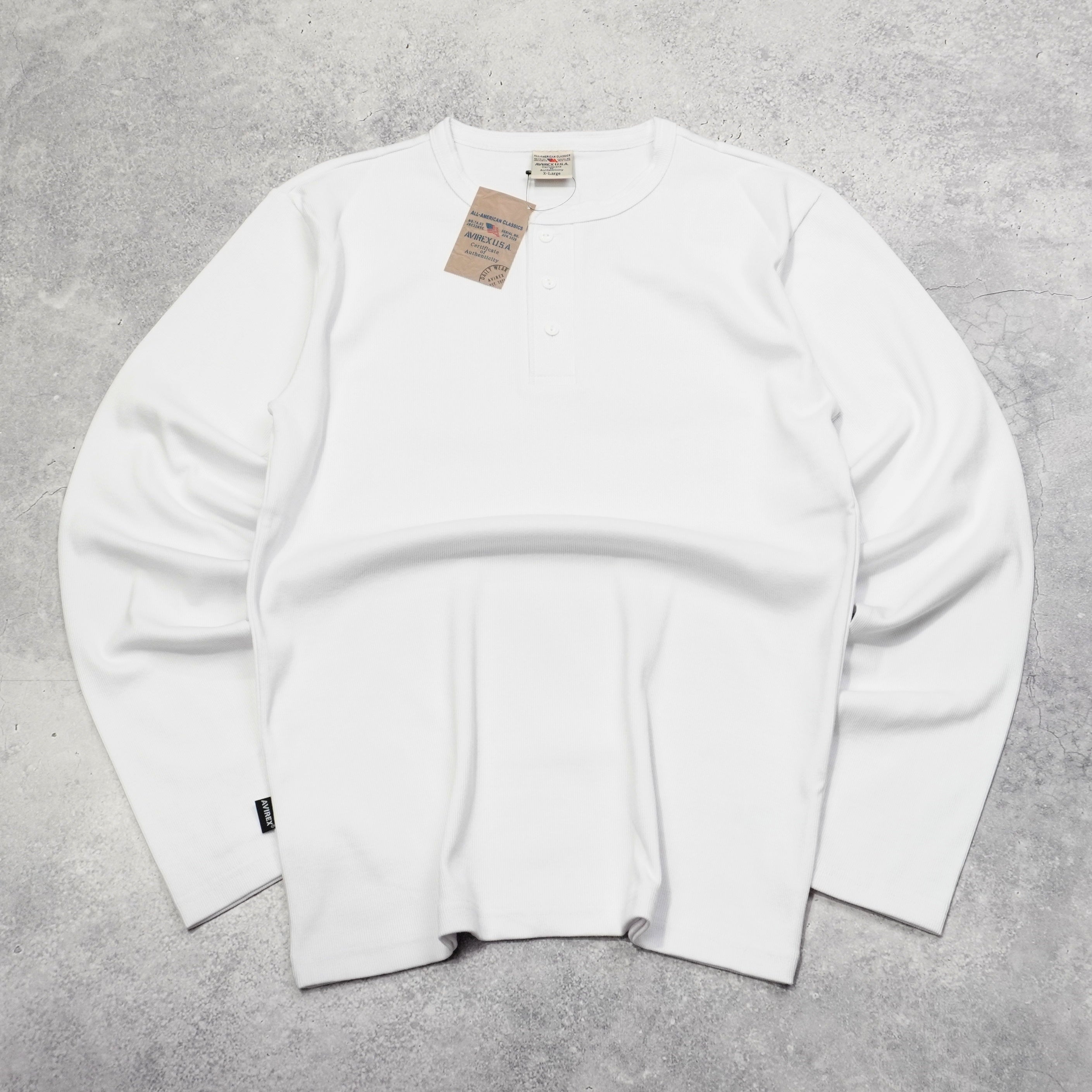 Avirex Ribbed Henley T-Shirt