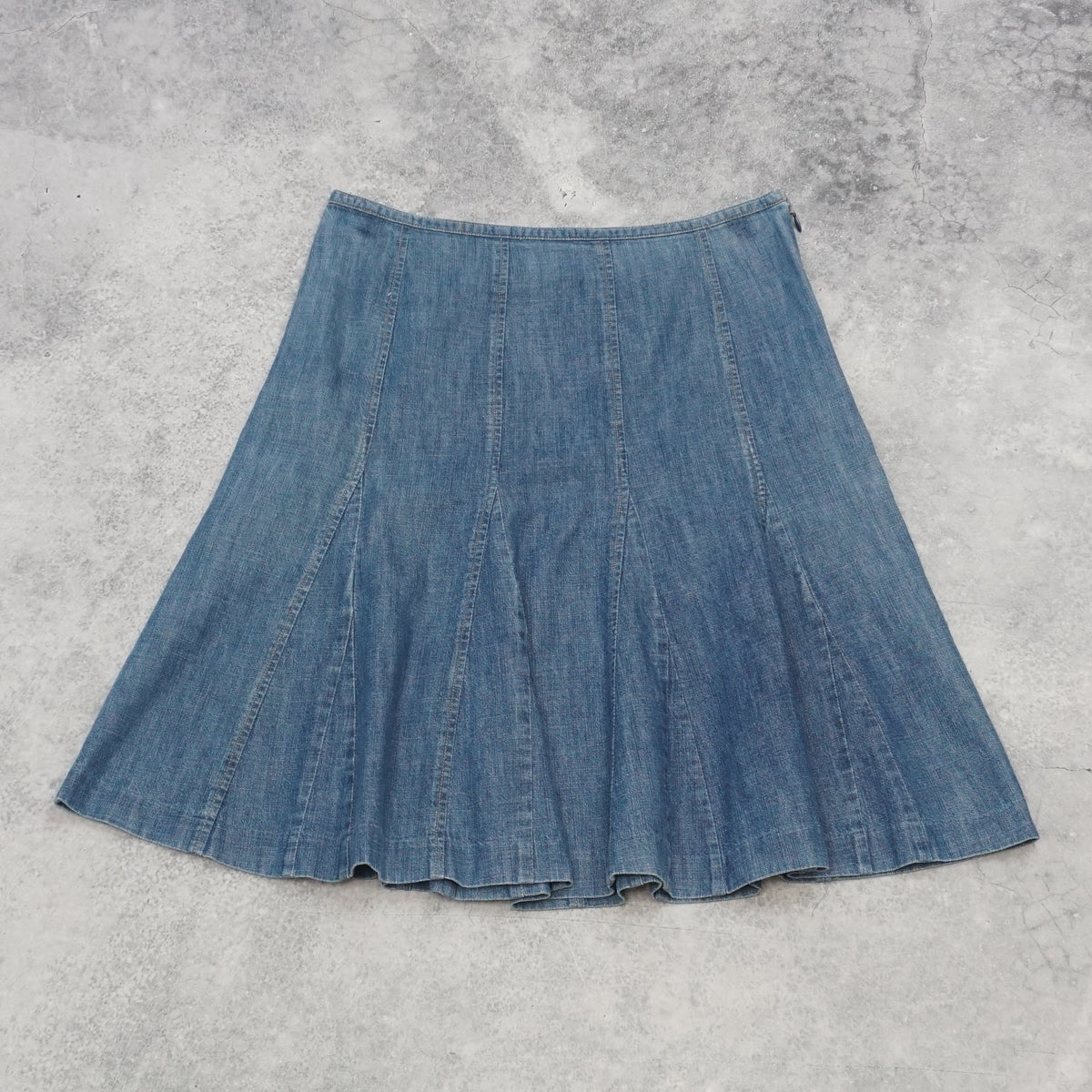 Liz Claiborne Denim Paneled Flared Skirt