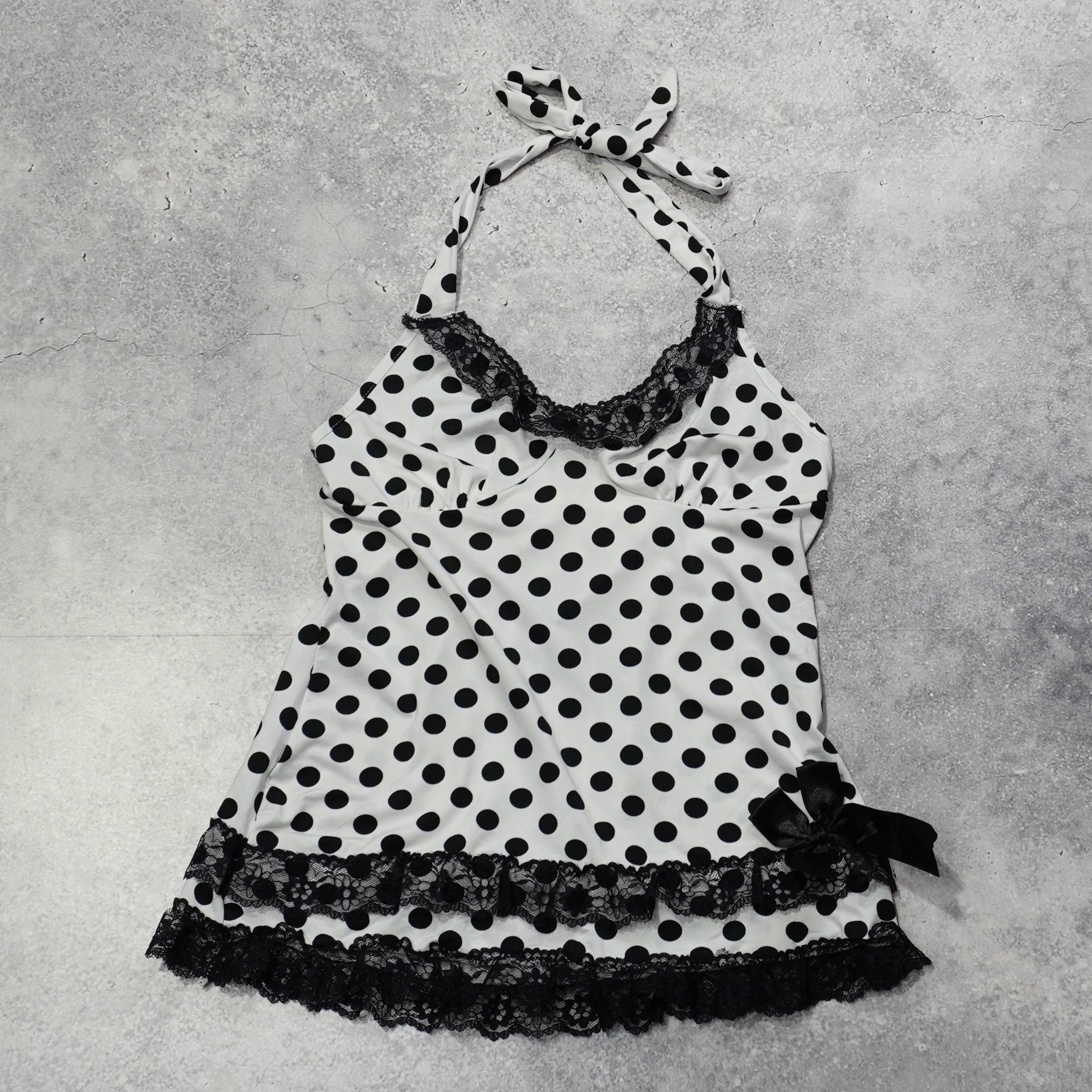 Polka Dot Lace Trim Cami