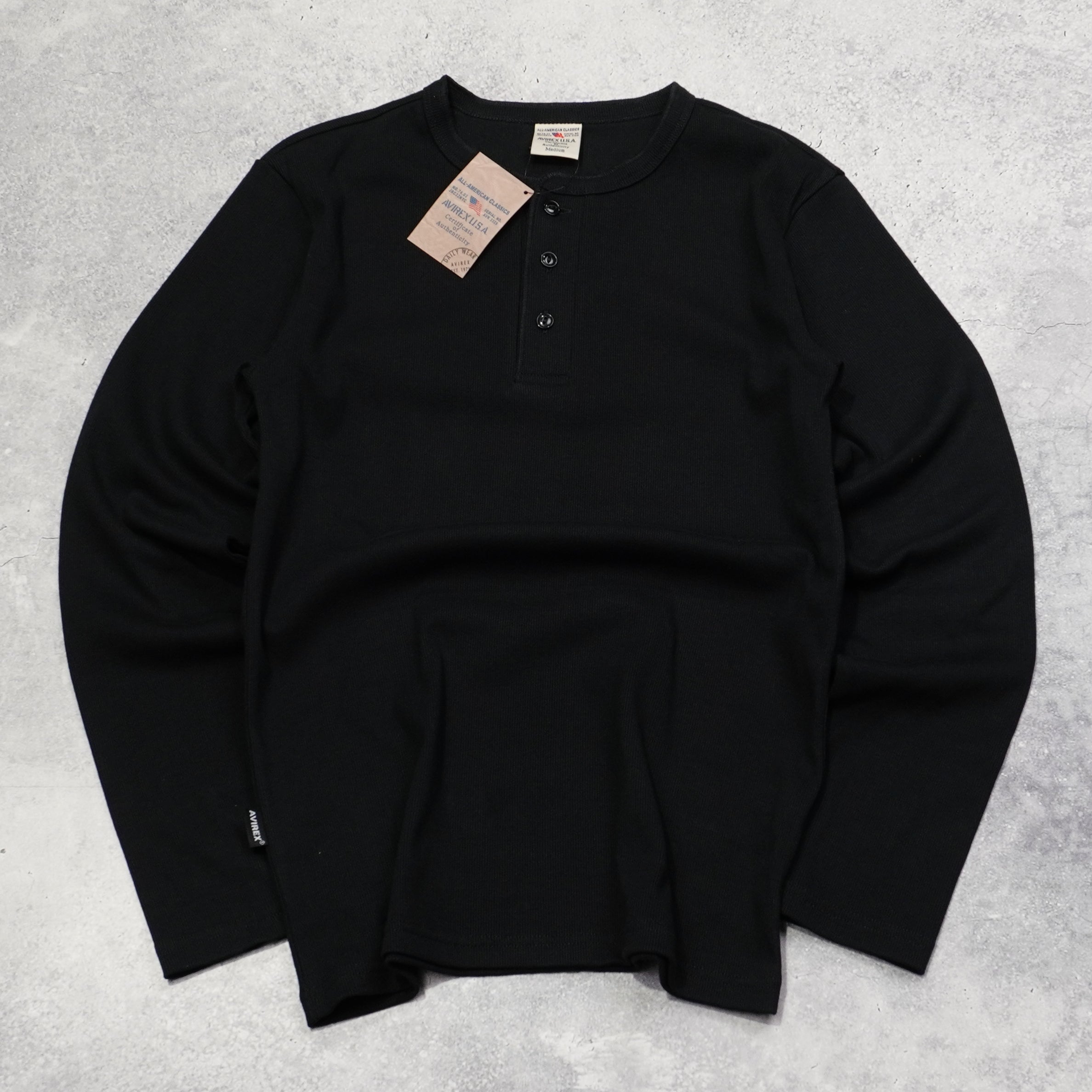 Avirex Ribbed Henley T-Shirt