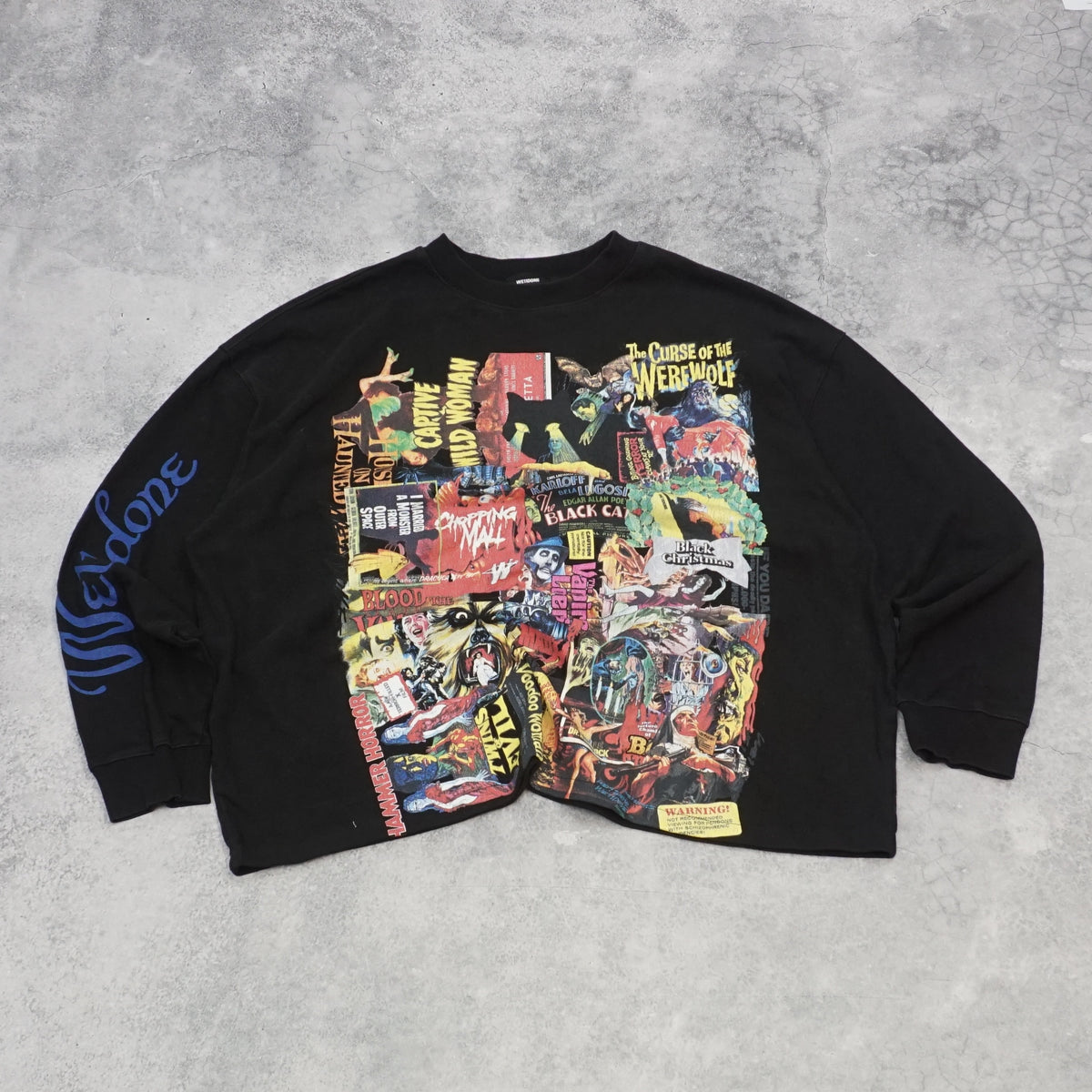 We11Done Horror Collage Graphic Sweater