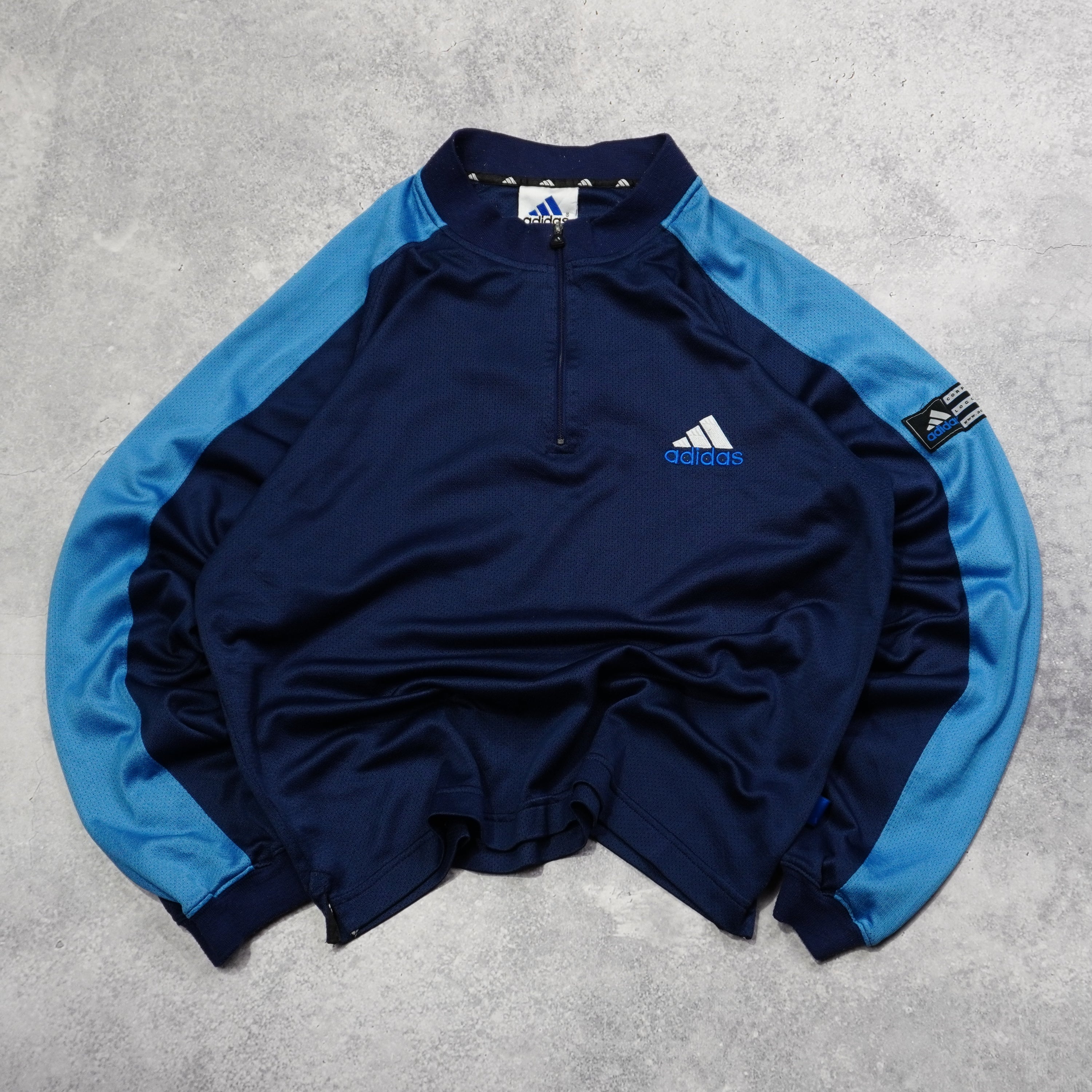 2000s Adidas Mesh  Quarter Zip Top