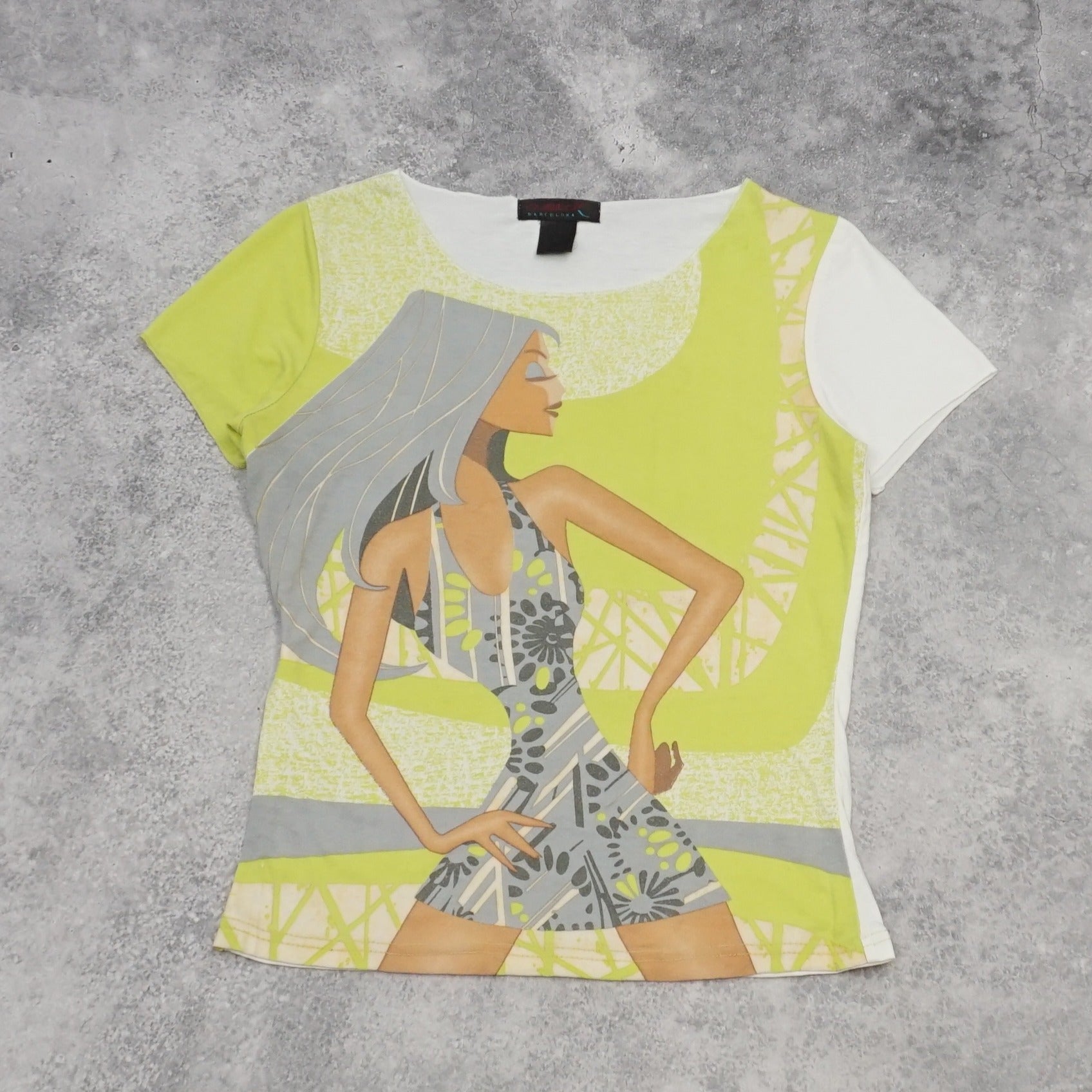 2000s Custo Graphic Print Top
