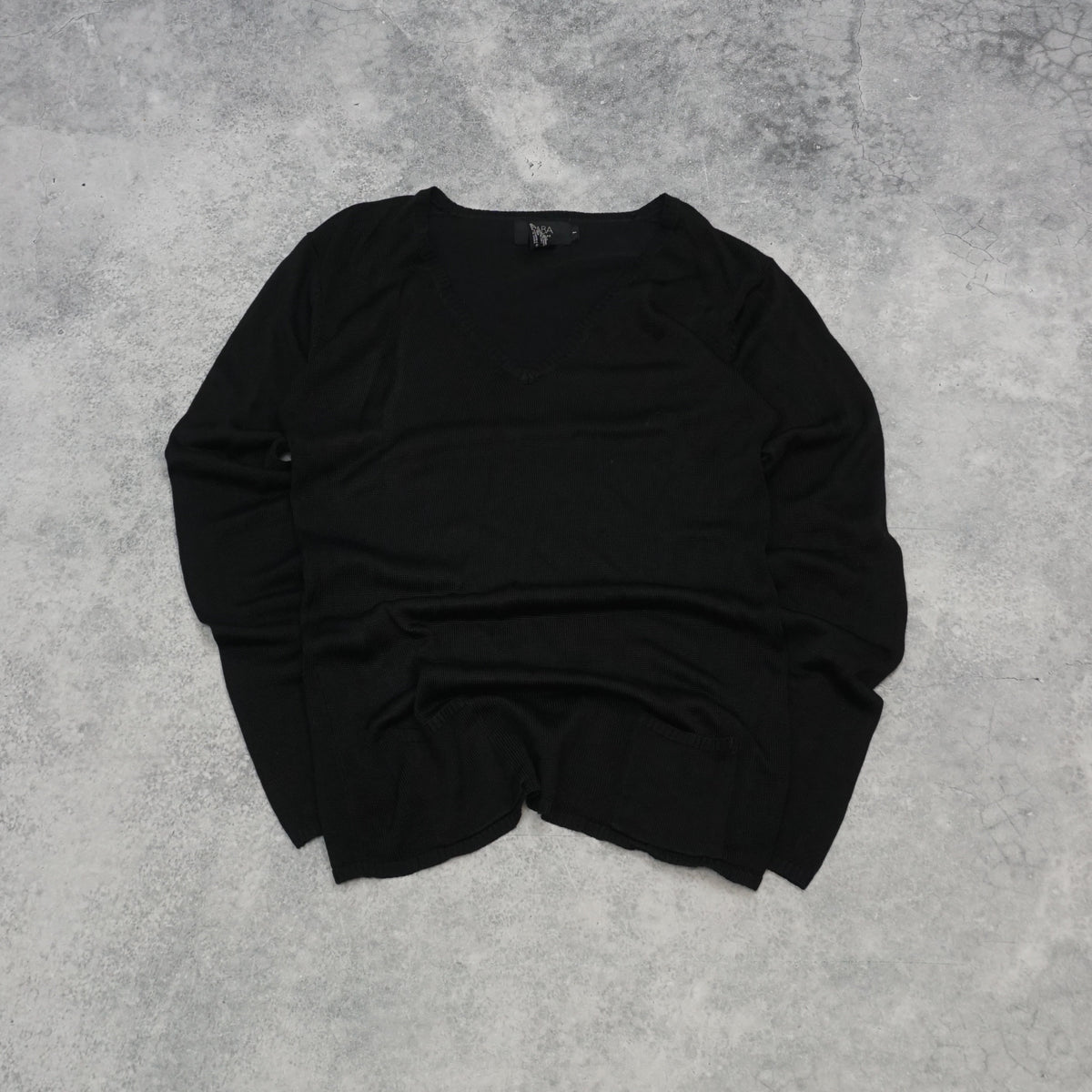 2000s SABA Sheer V-neck Knit Sweater
