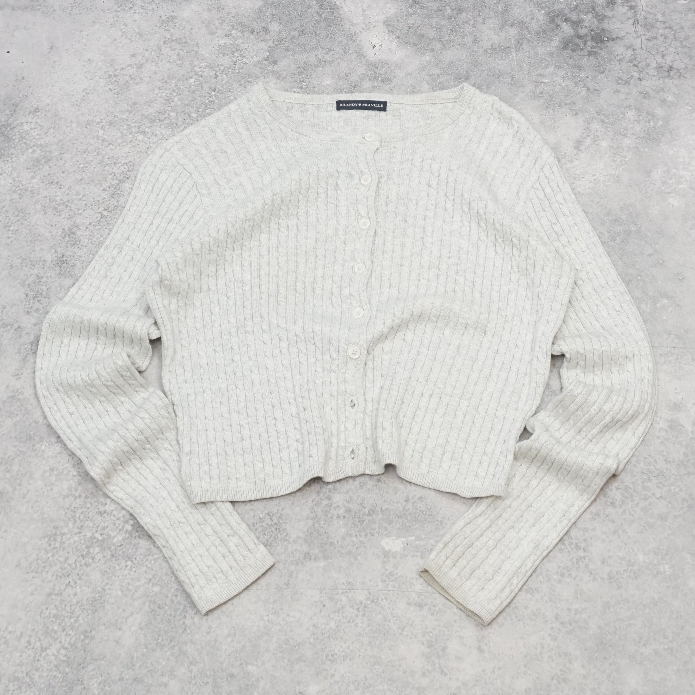 Brandy Melville Ribbed Button Up Cardigan