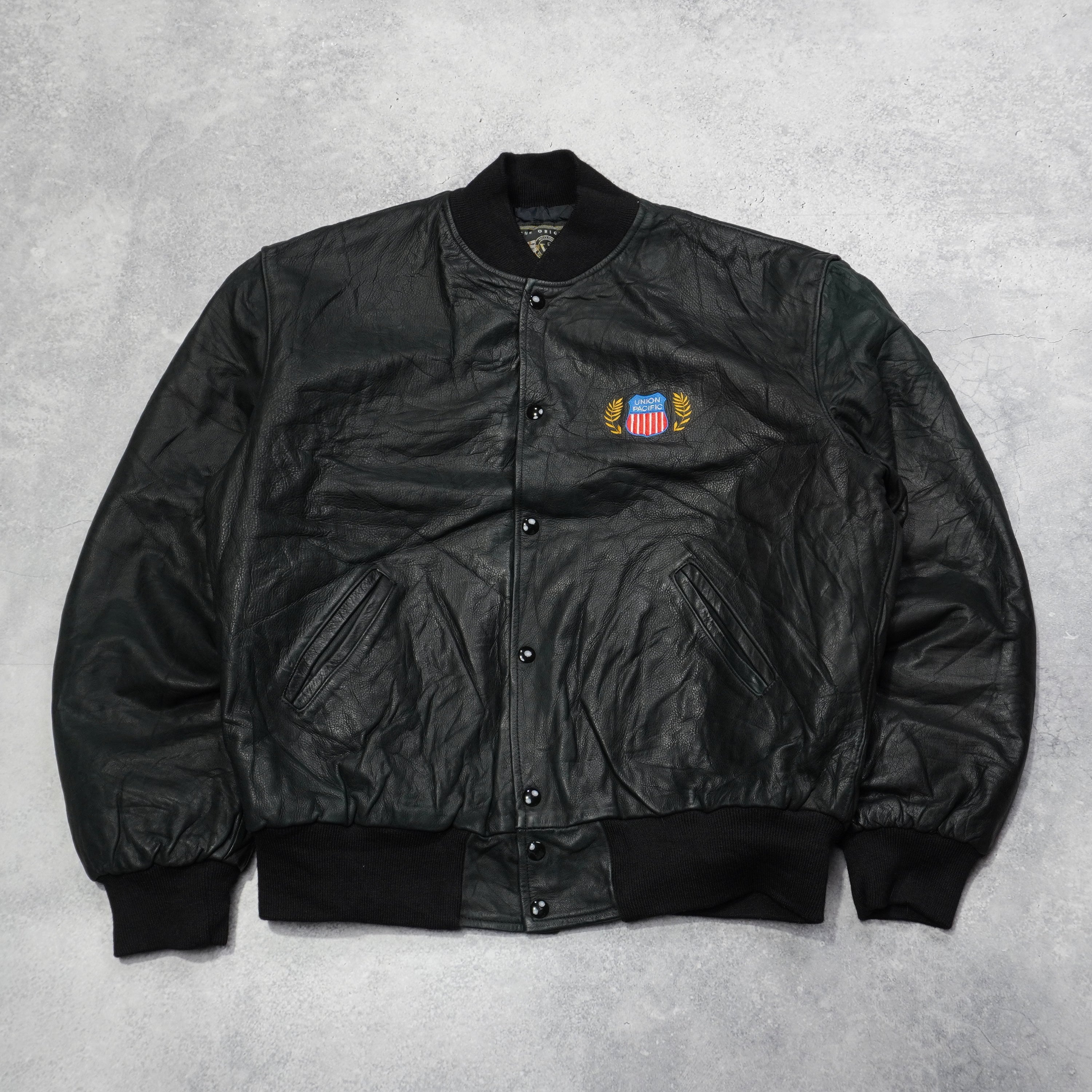 90s Holloway Union Pacific Leather Jacket